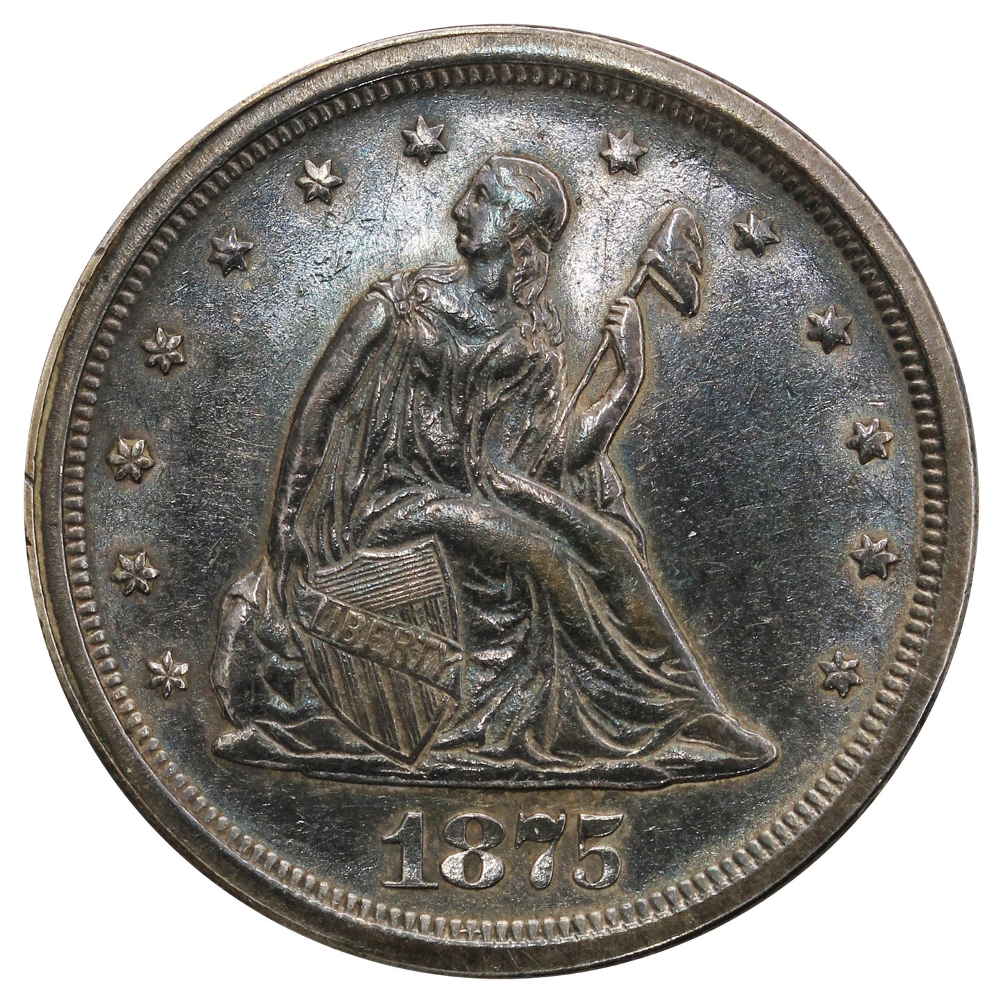 1875 S USA 20 Cents Extra Fine (EF40) $