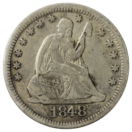1848 USA Quarter VF-EF (VF30) $