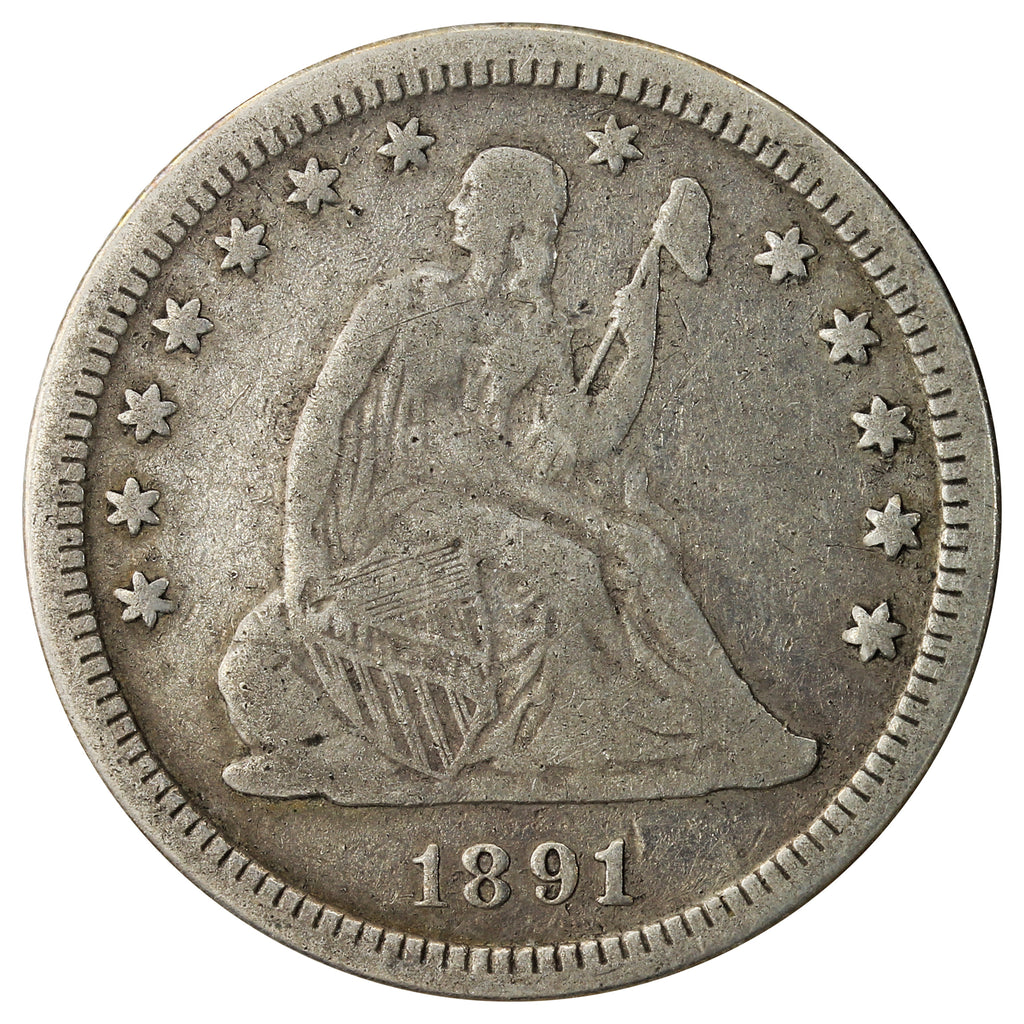 1891 USA Quarter VG-F (VG10) $