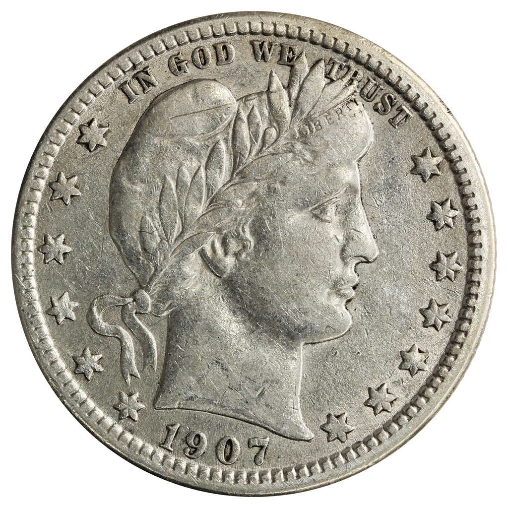 1907 USA Quarter EF-AU (EF45) $