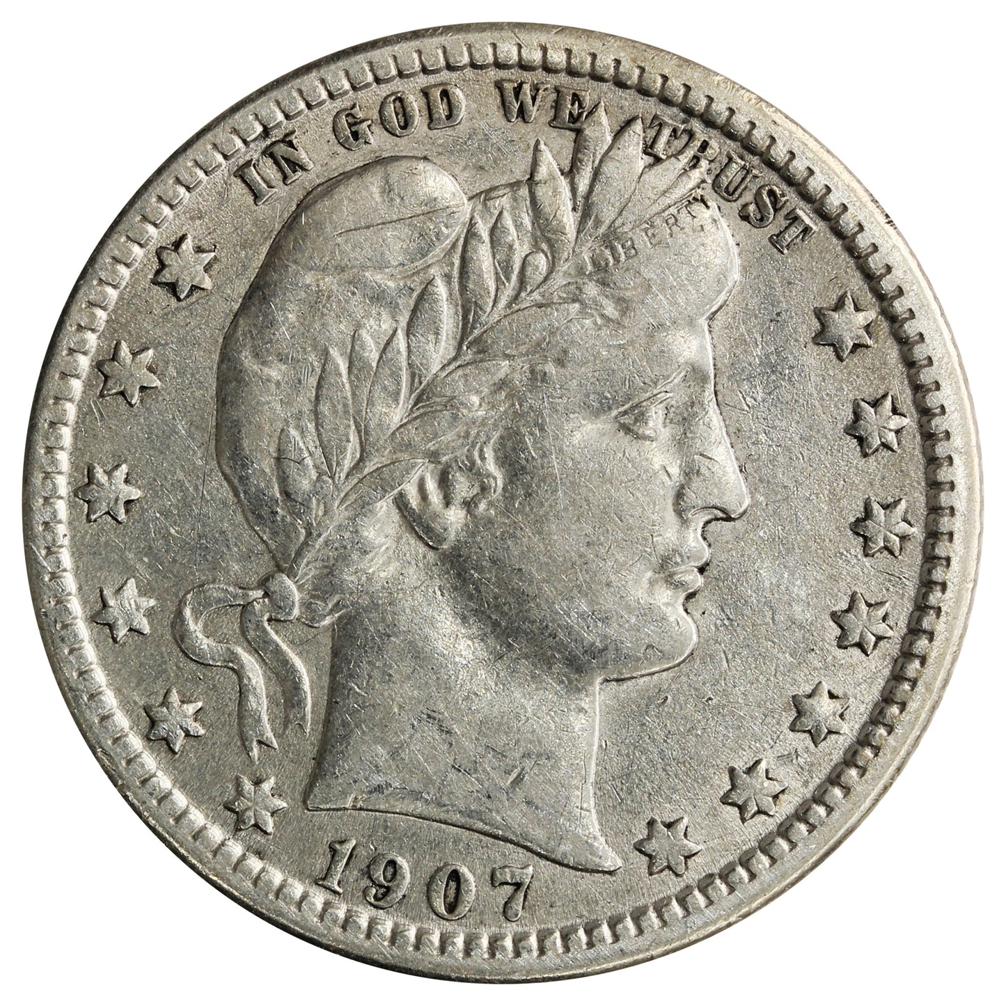 1907 USA Quarter EF-AU (EF45) $