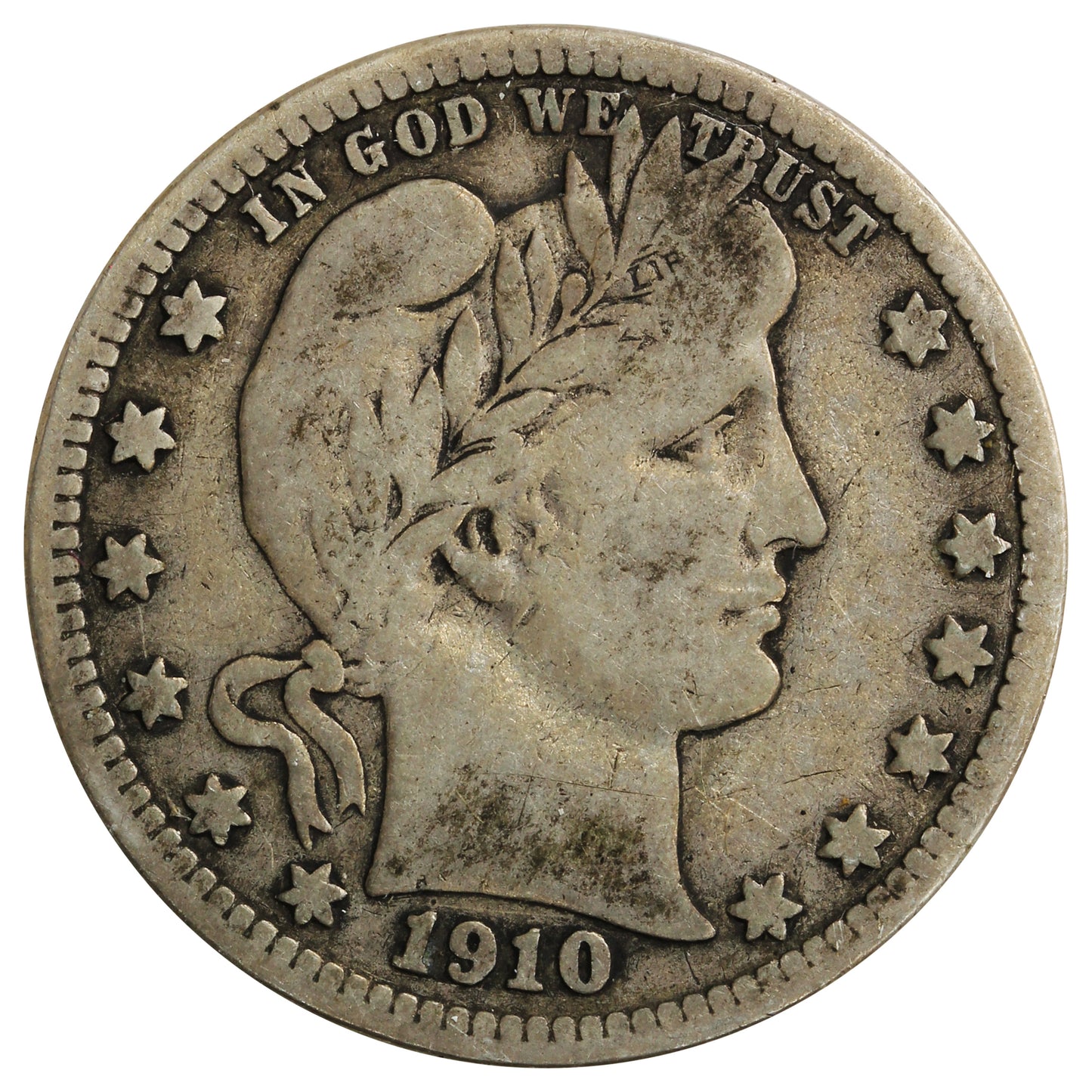 1910 D USA Quarter VG-F (VG10) $
