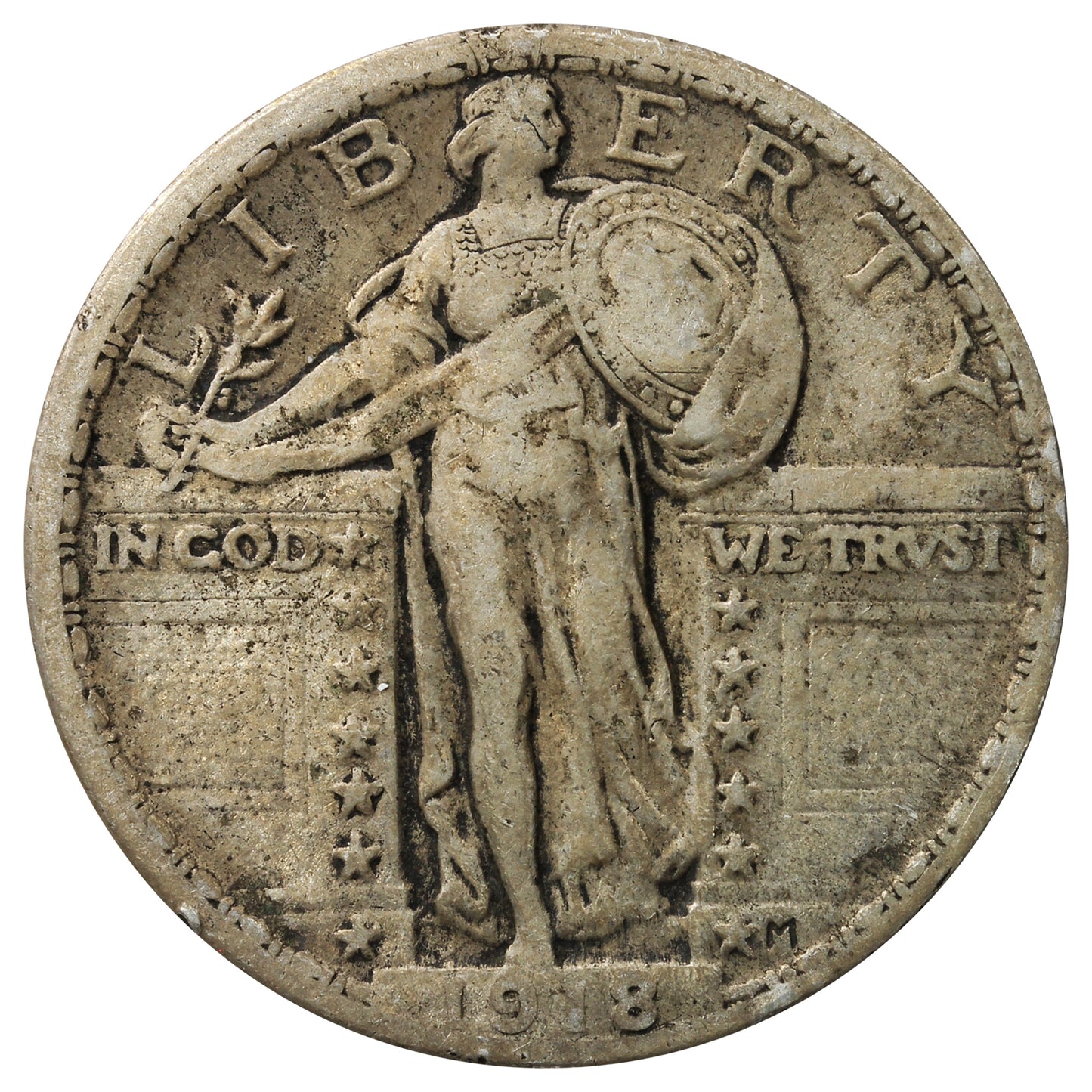 1918 USA Quarter VF-EF (VF30) $