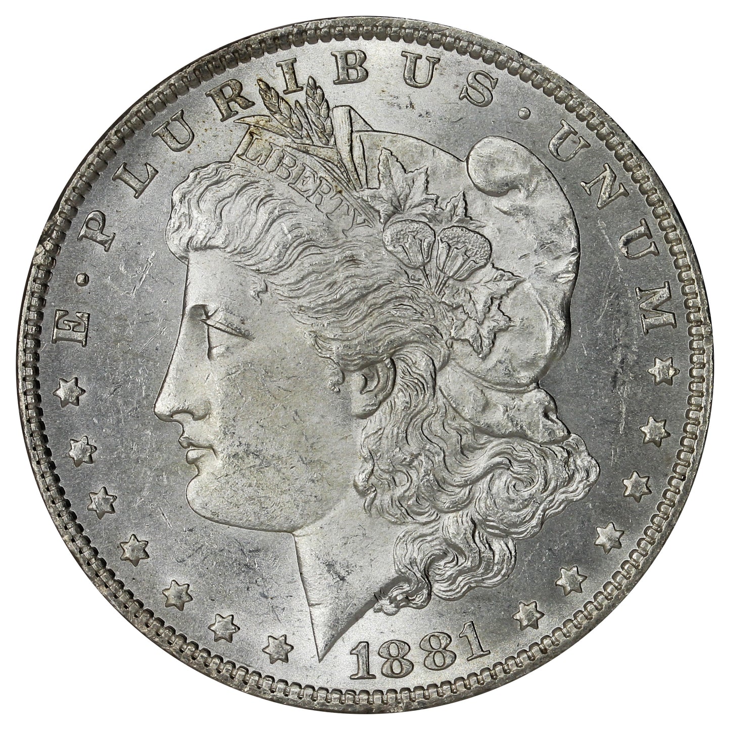 1881 O USA Dollar Brilliant Uncirculated (MS63) Cameo