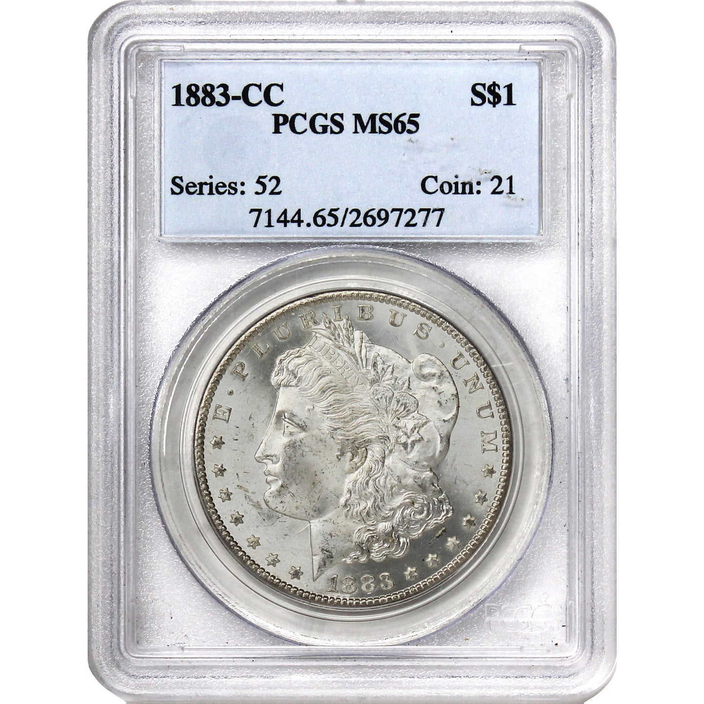1883 CC USA Dollar PCGS Certified MS65