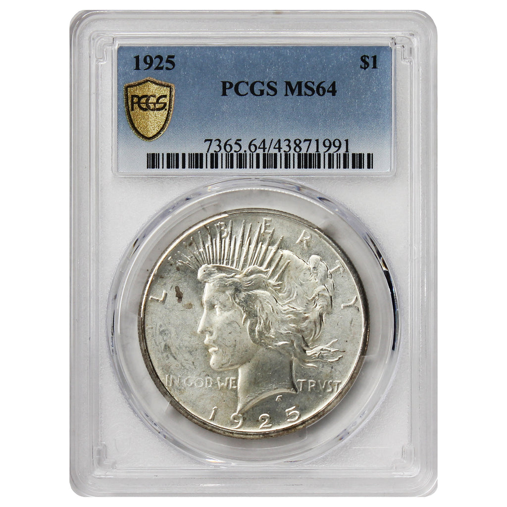 1925 USA Dollar PCGS Certified MS64