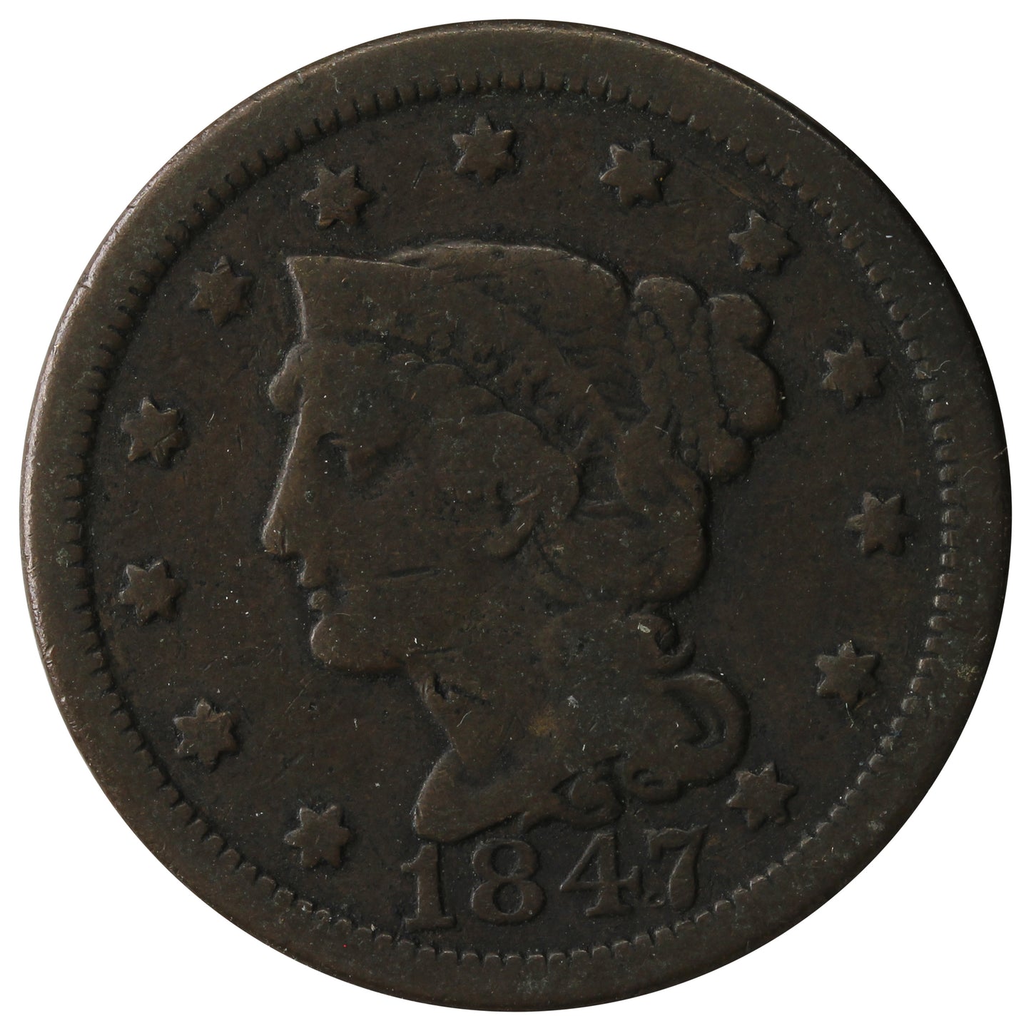 1847 USA Cent Very Good (VG8)