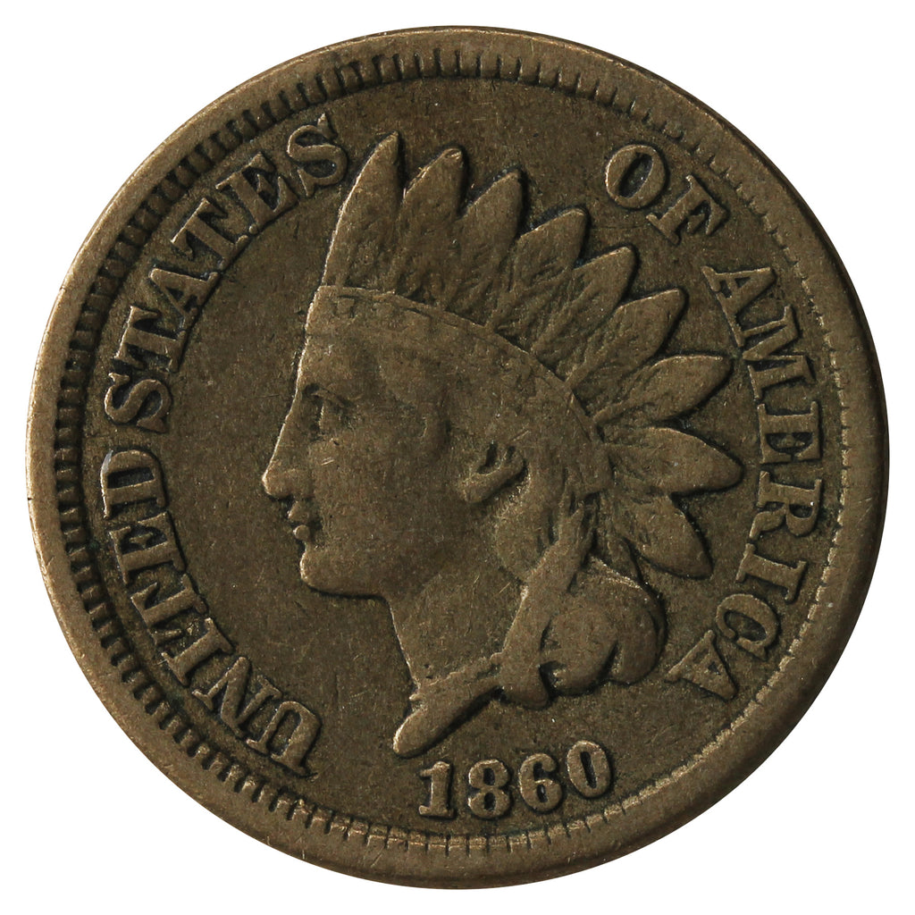 1860 Broad Bust USA Cent F-VF (F15)