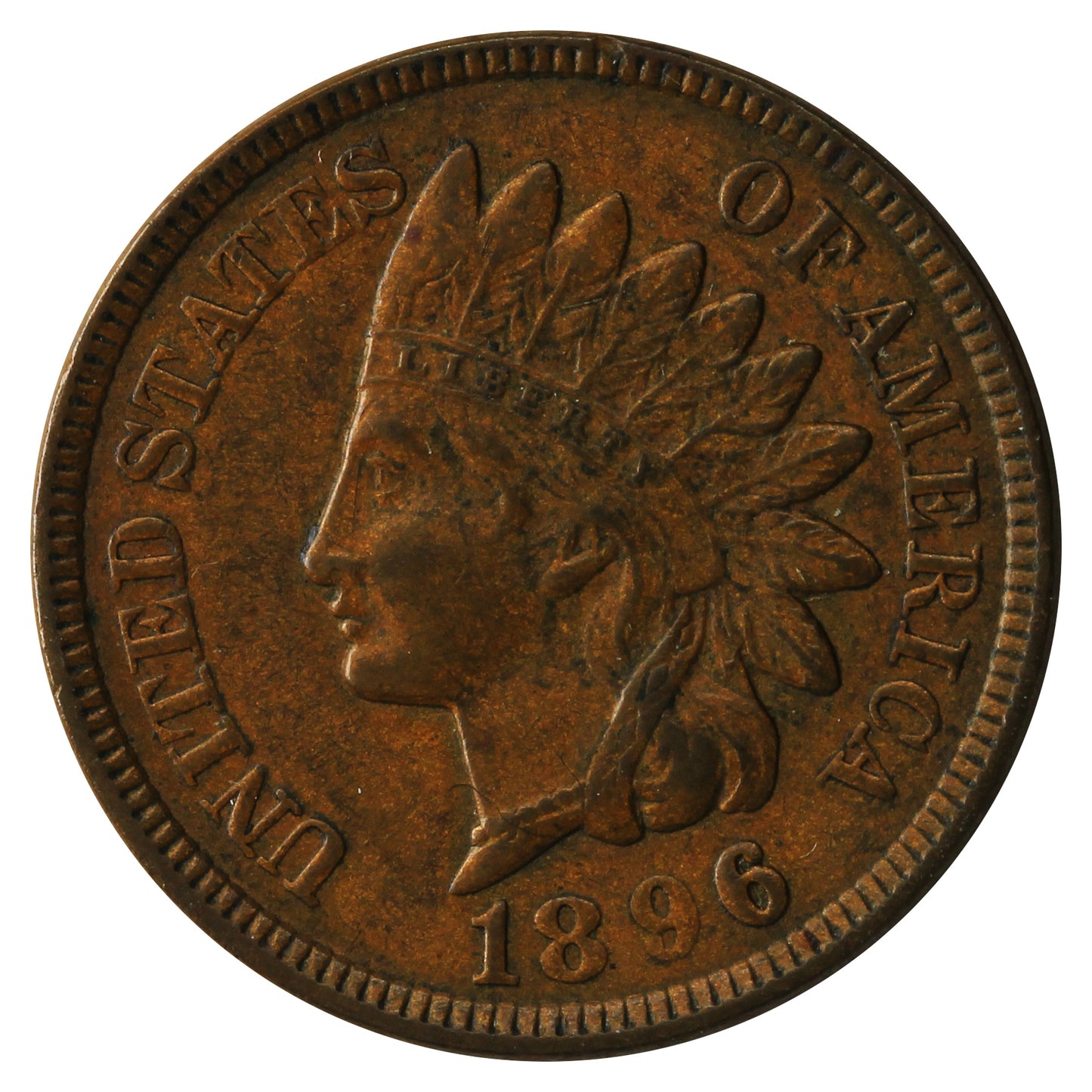 1896 USA Cent EF-AU (EF45)