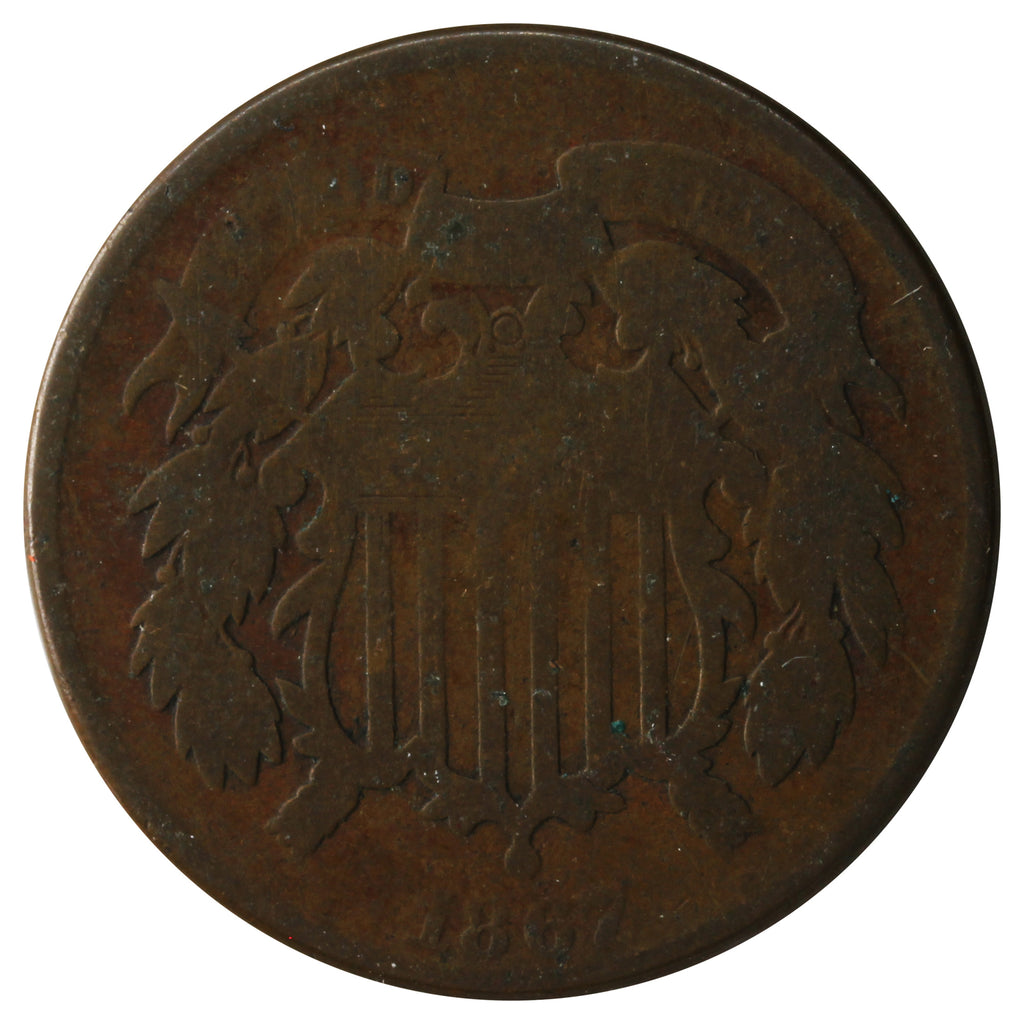 1867 USA 2 Cents About Good (AG3)