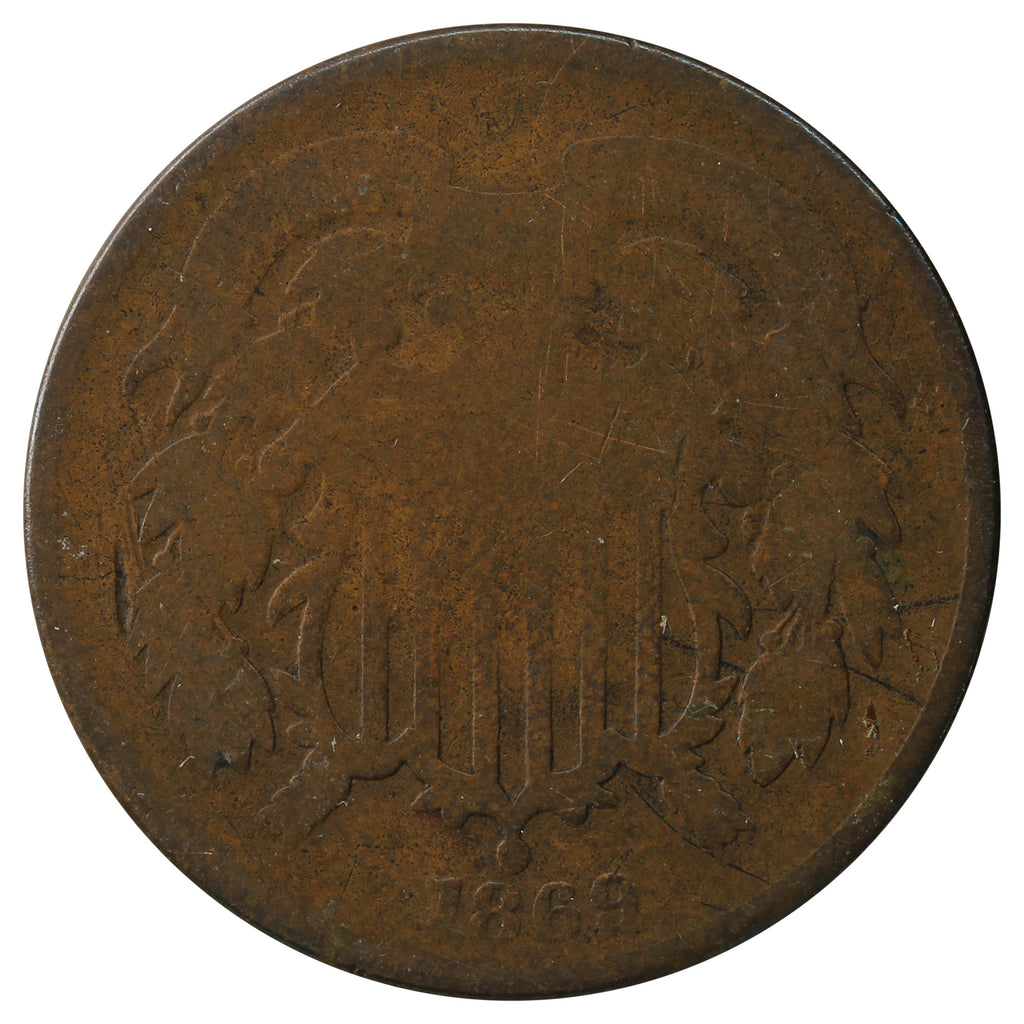 1869 USA 2 Cents About Good (AG3)