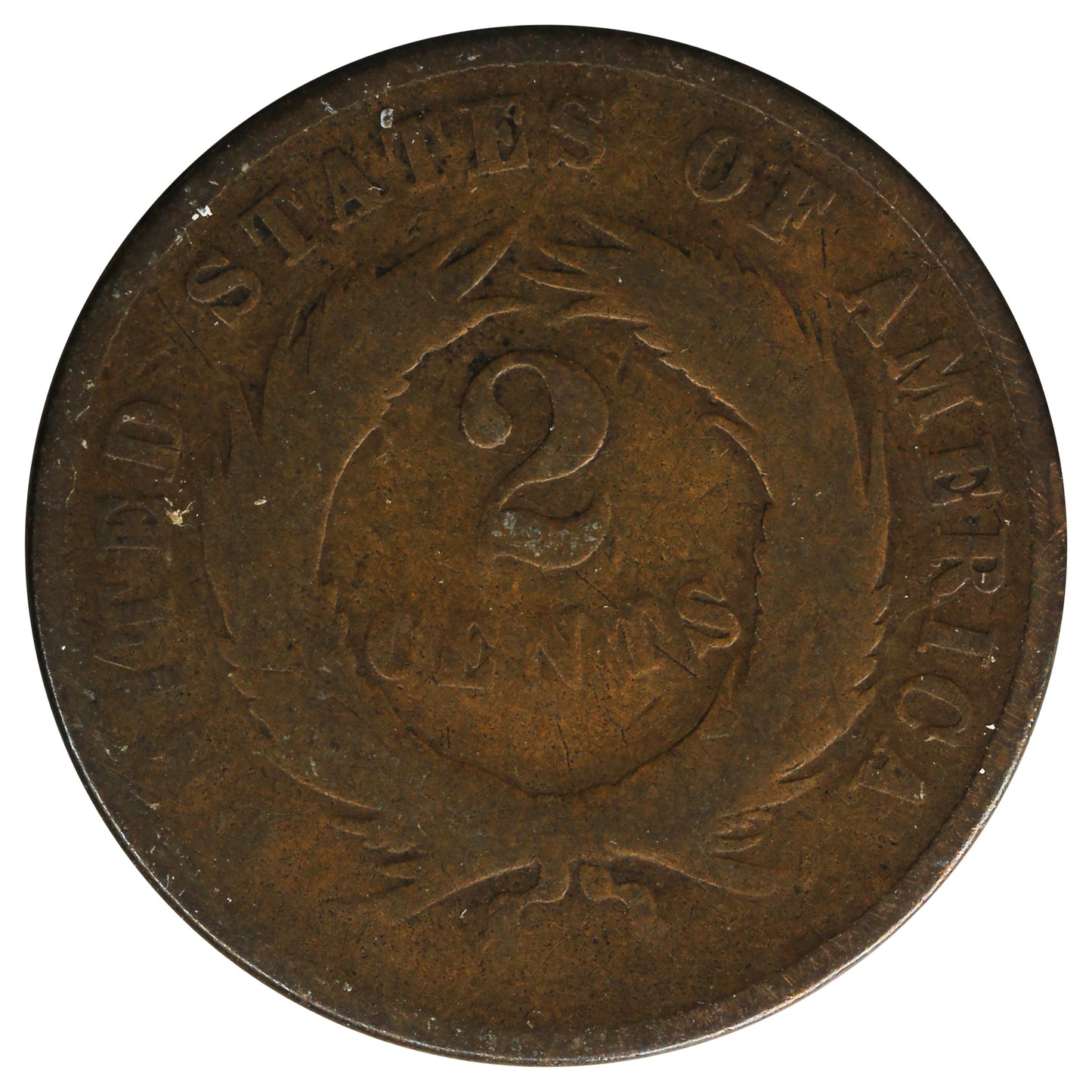 1869 USA 2 Cents About Good (AG3)