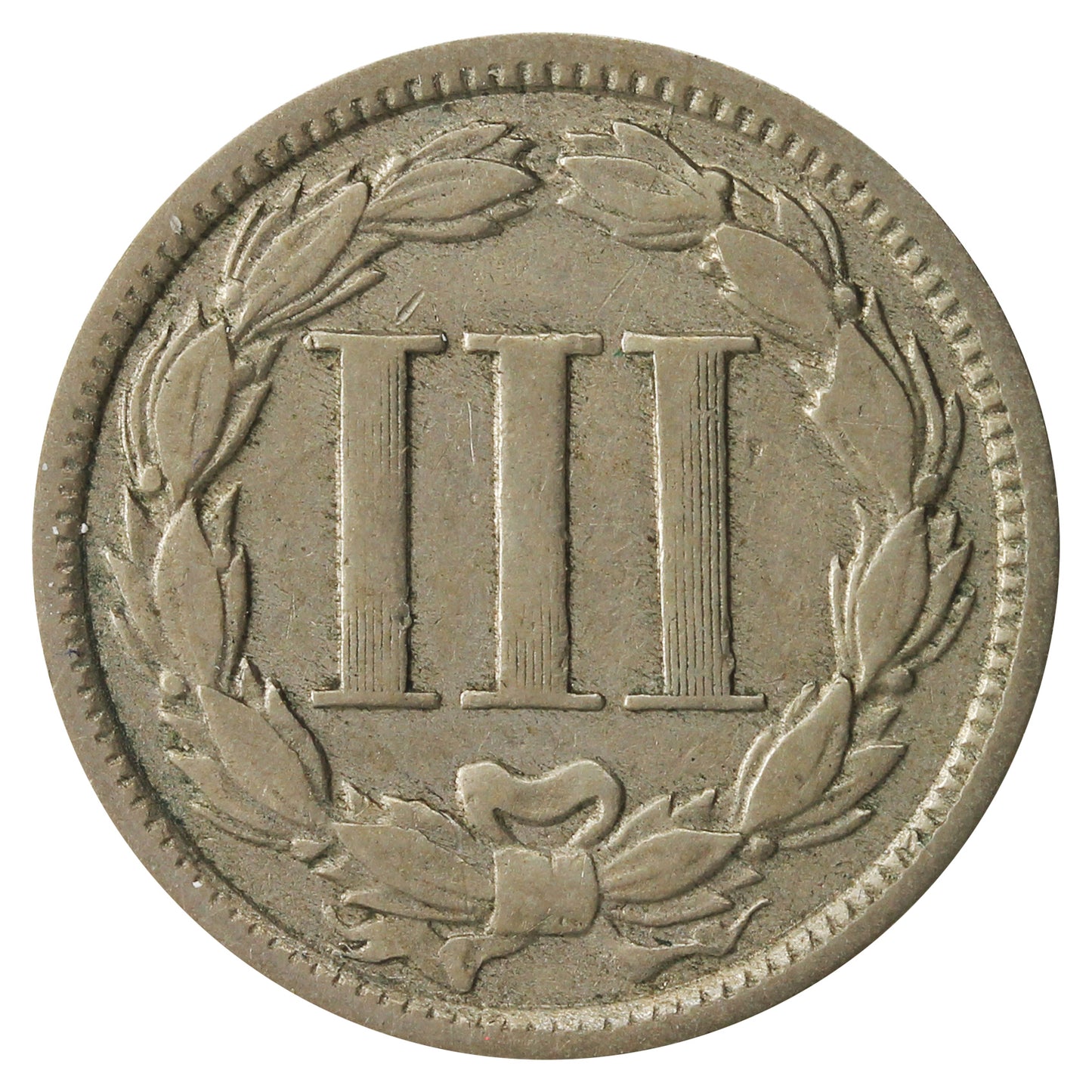 1869 Nickel USA 3 Cents F-VF (F15)