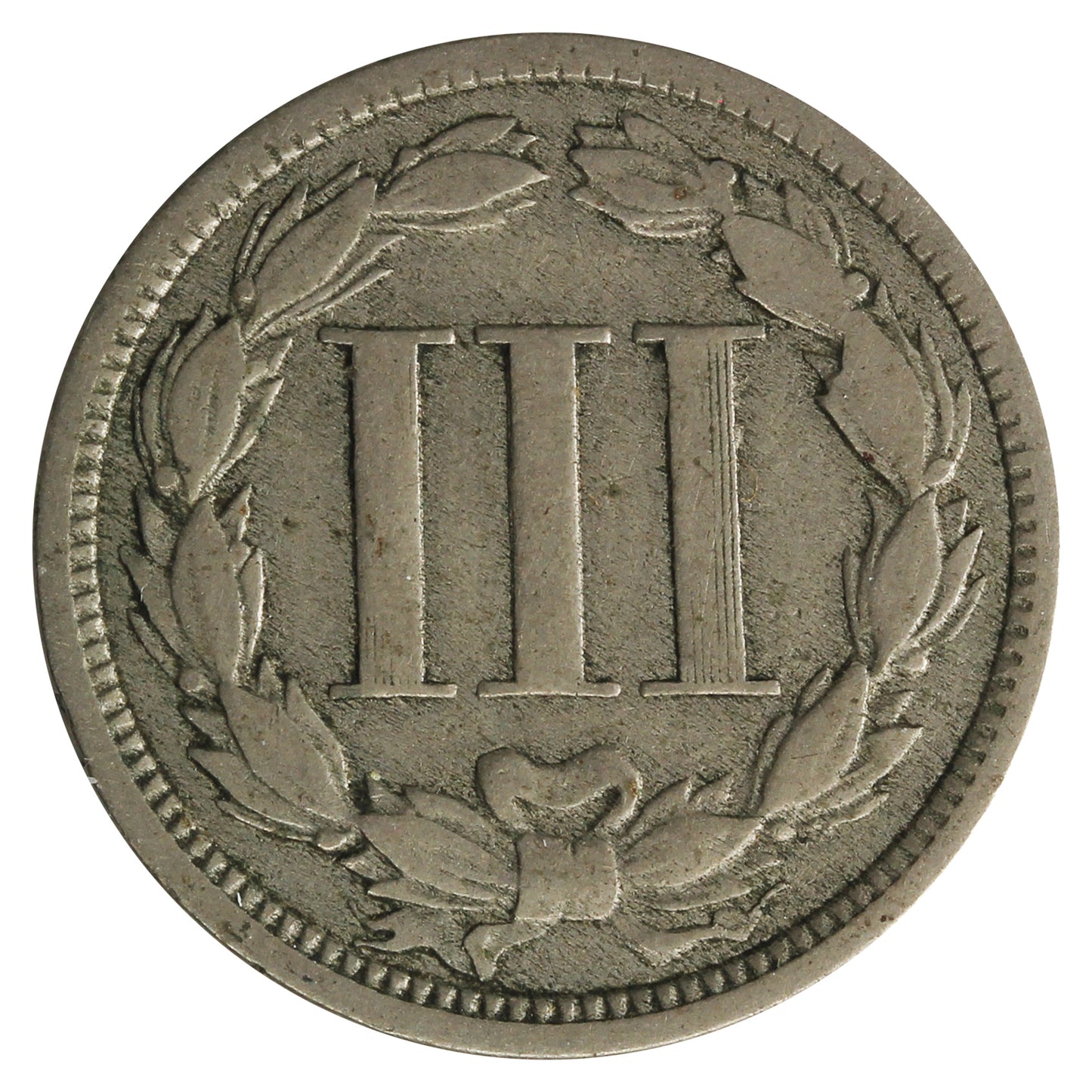1869 Nickel USA 3 Cents VG-F (VG10)