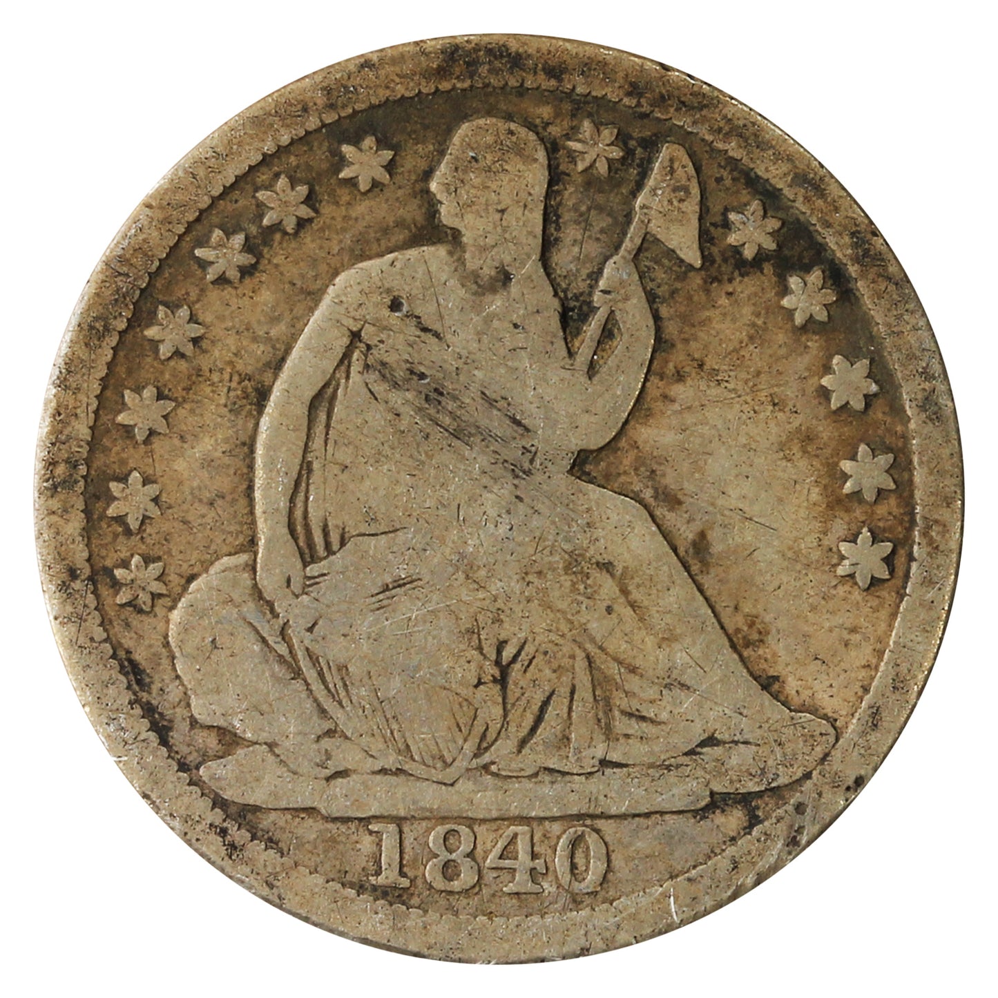 1840 No Drapery USA Half Dime About Good (AG3)