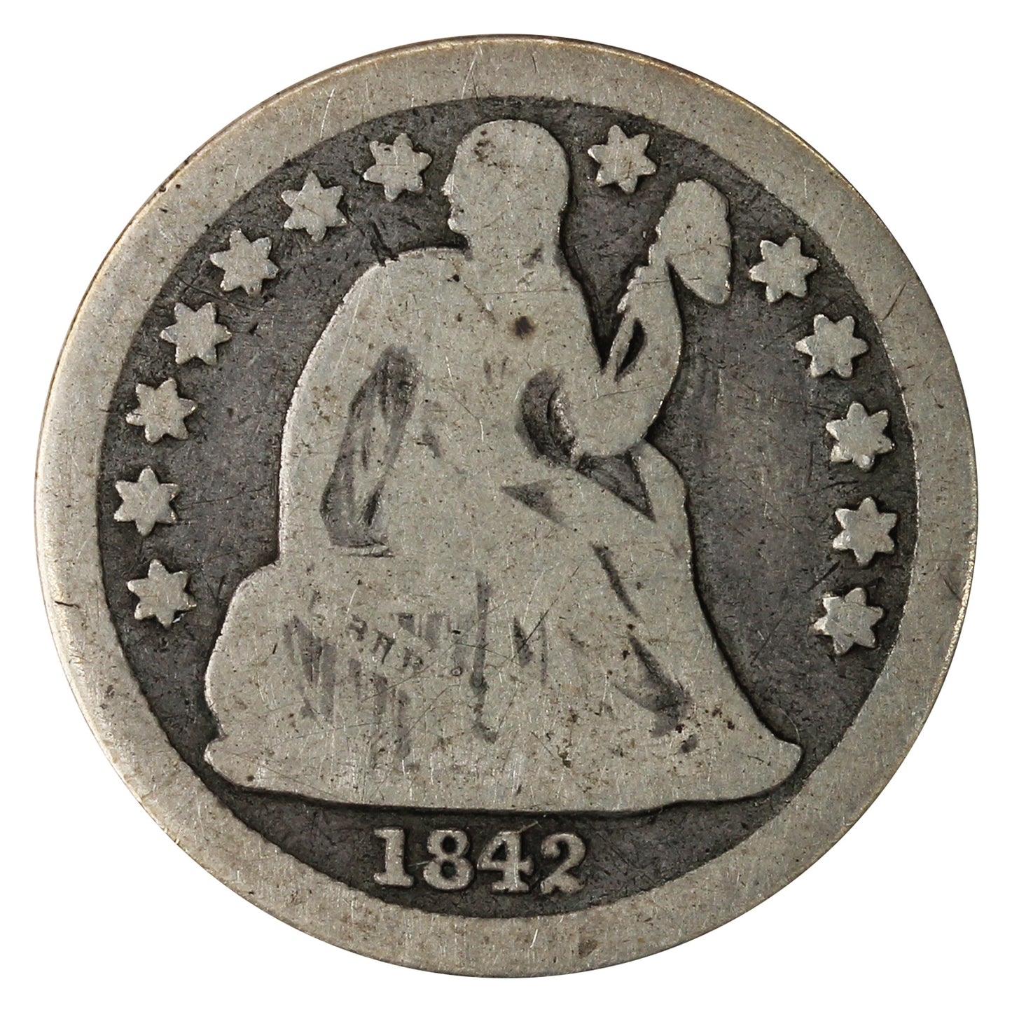 1842 USA Dime Good (G4)