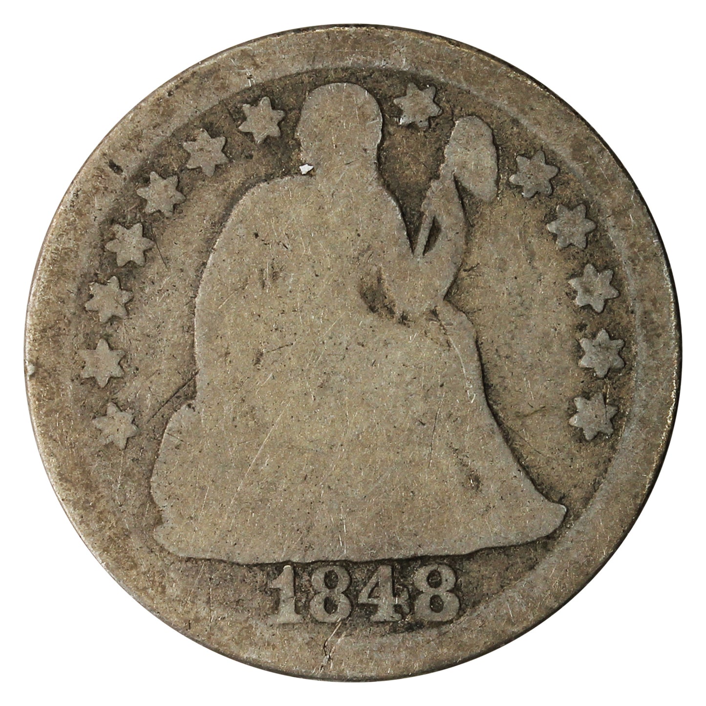 1848 USA Dime About Good (AG3)