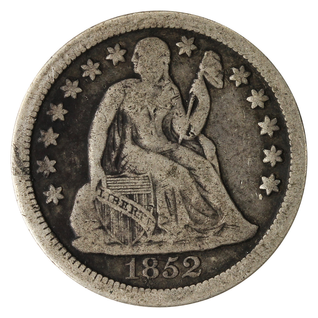 1852 USA Dime Very Good (VG8)