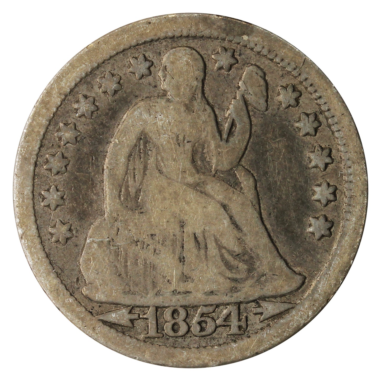 1854 USA Dime G-VG (G6)