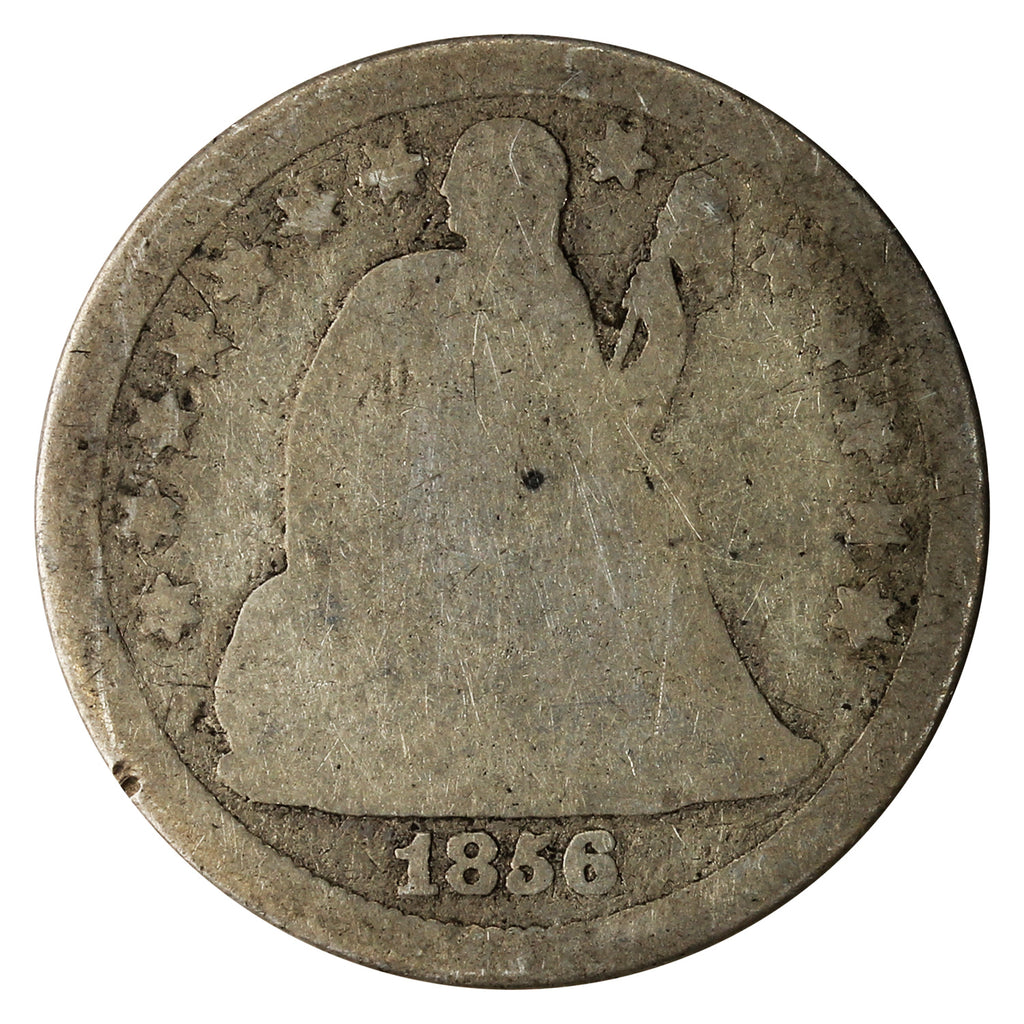 1856 Small Date USA Dime About Good (AG3)