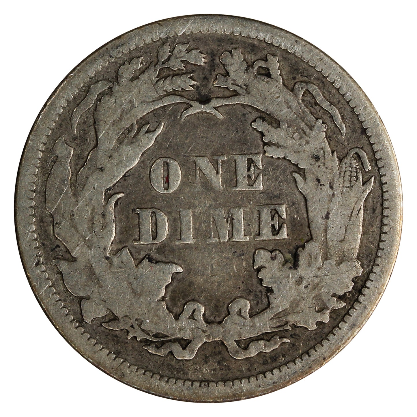 1871 USA Dime Fine (F12)