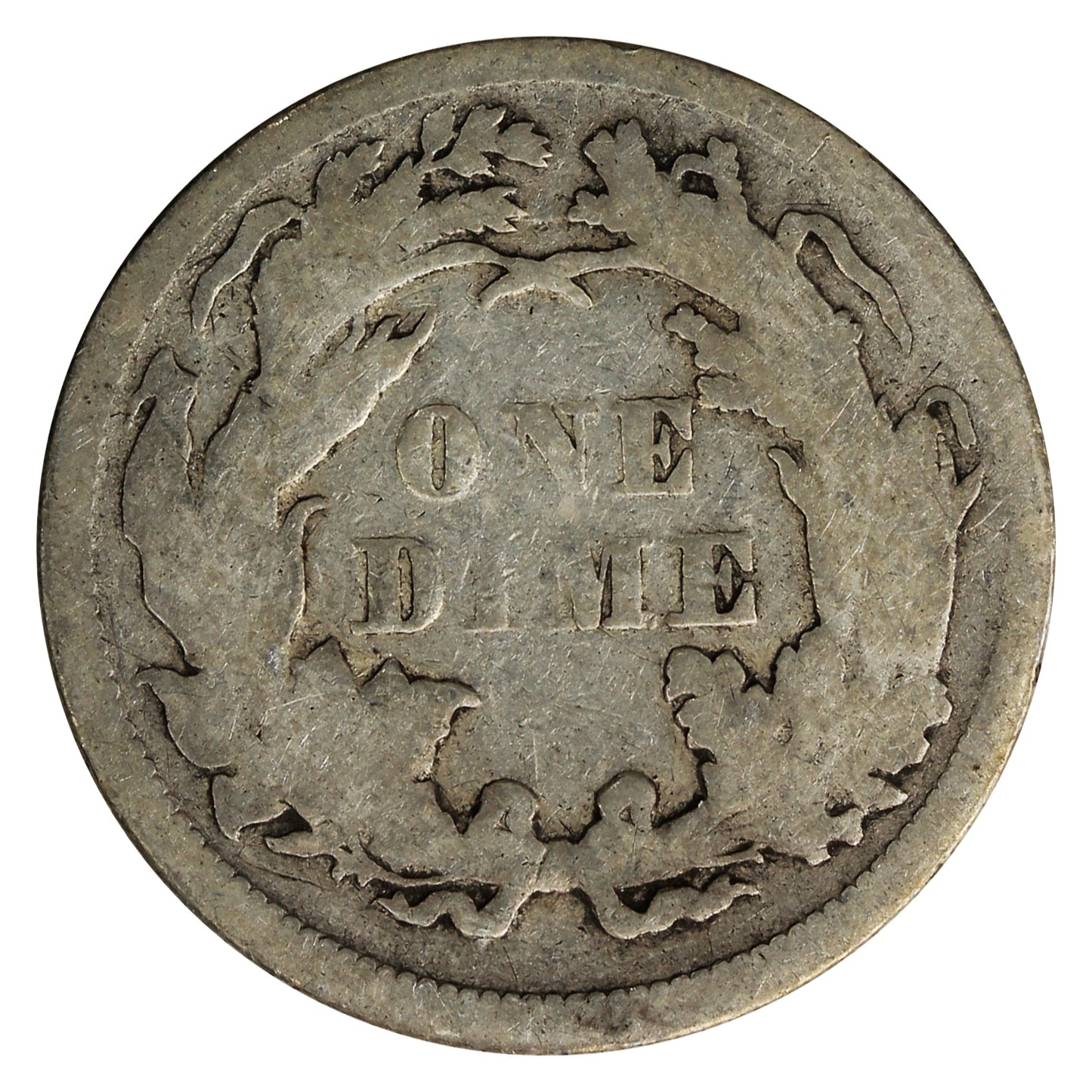 1875 USA Dime G-VG (G6)