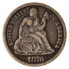1876 S USA Dime Very Fine (VF20)