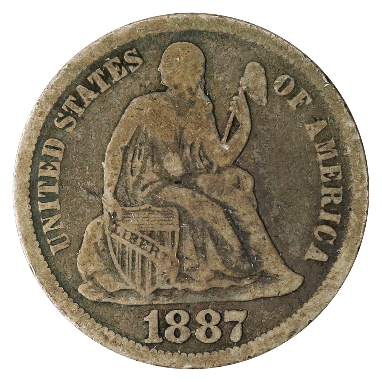 1887 USA Dime G-VG (G6)