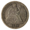 1888 S USA Dime Fine (F12)