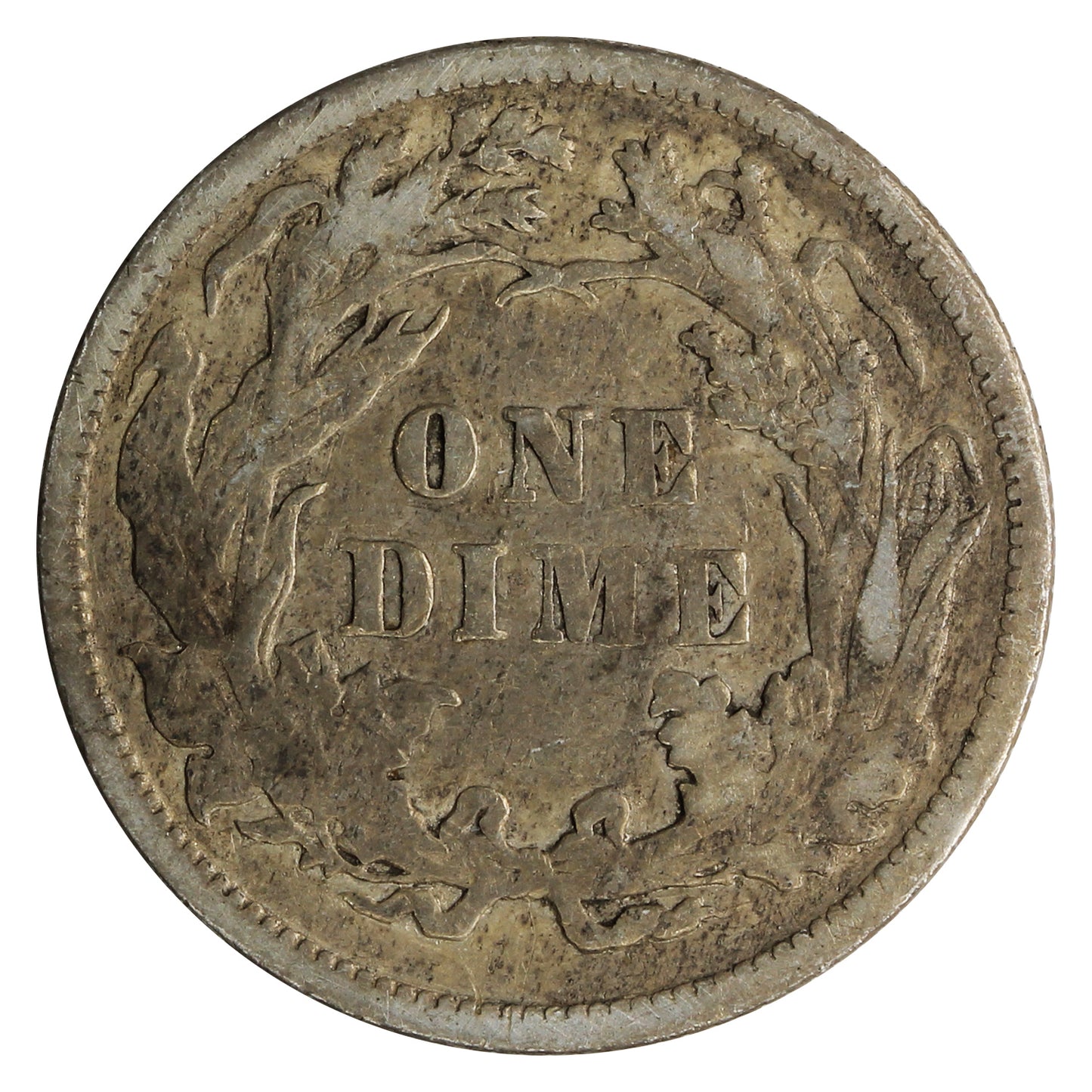 1890 USA Dime F-VF (F15)