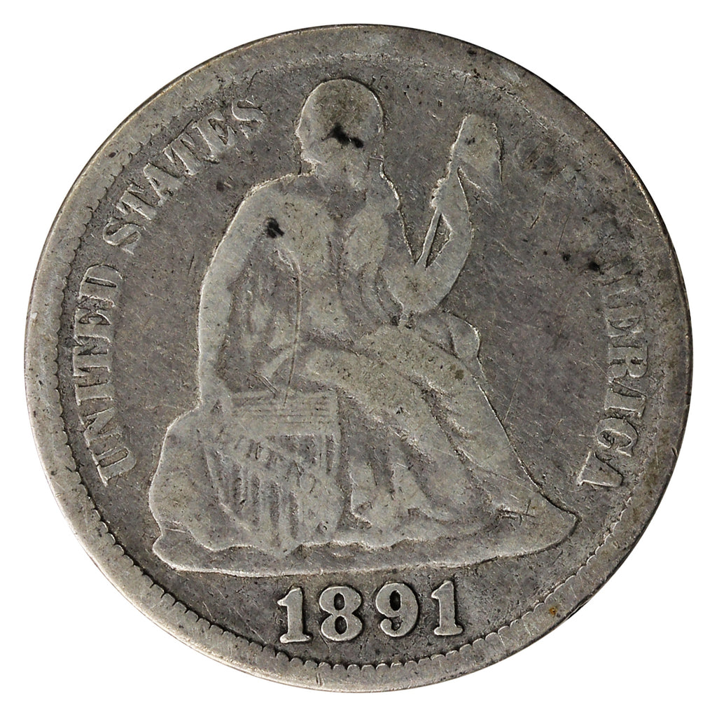 1891 USA Dime G-VG (G6)