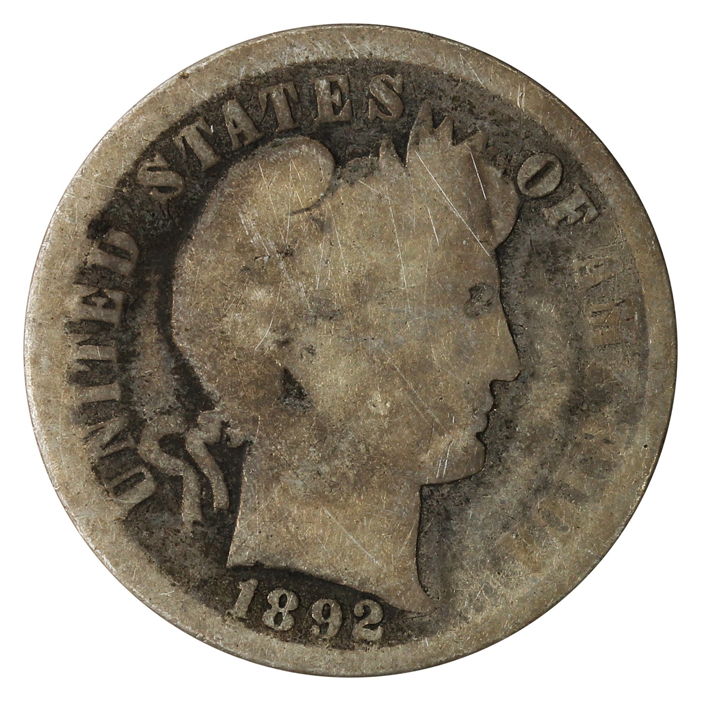 1892 USA Dime About Good (AG3)