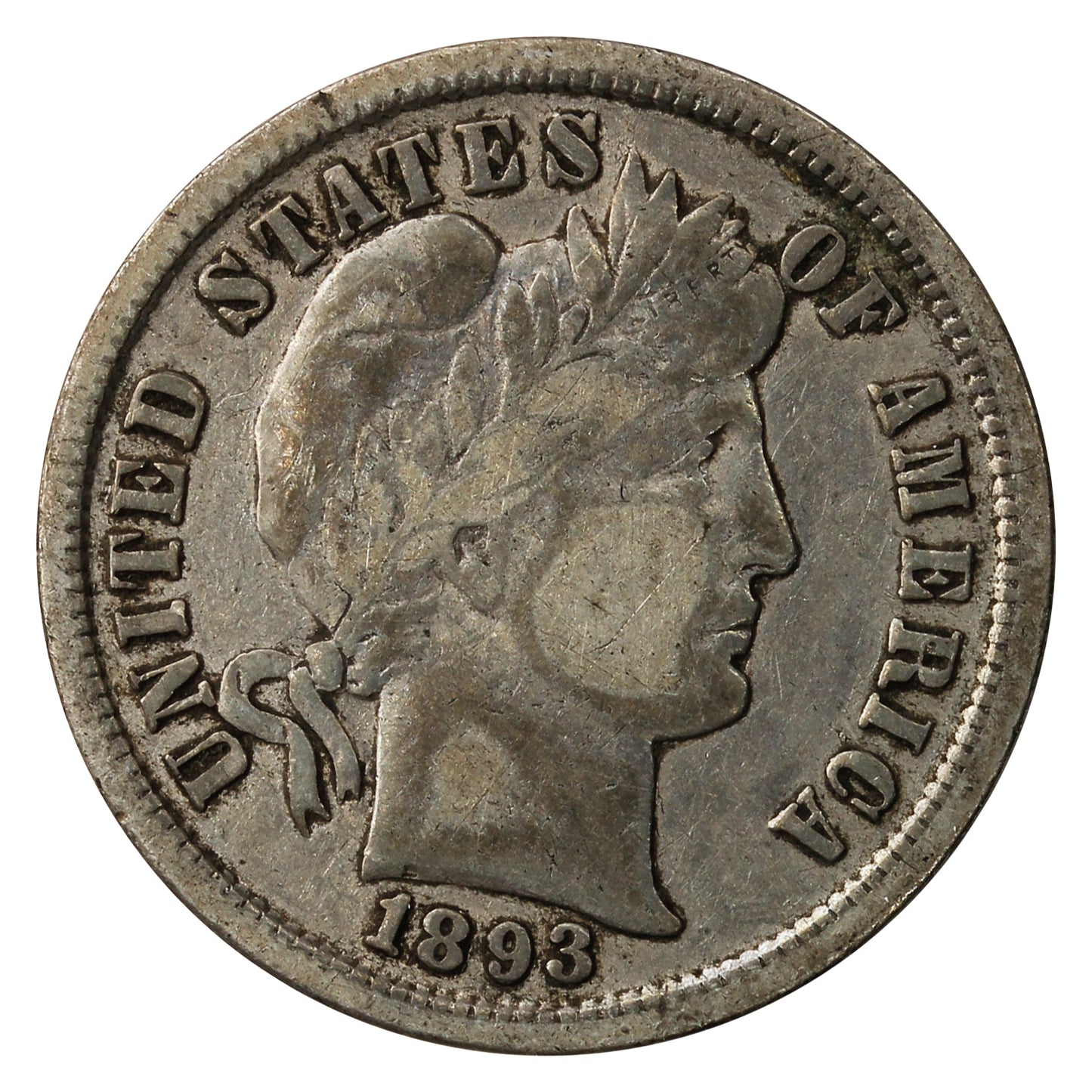 1893 USA Dime F-VF (F15)