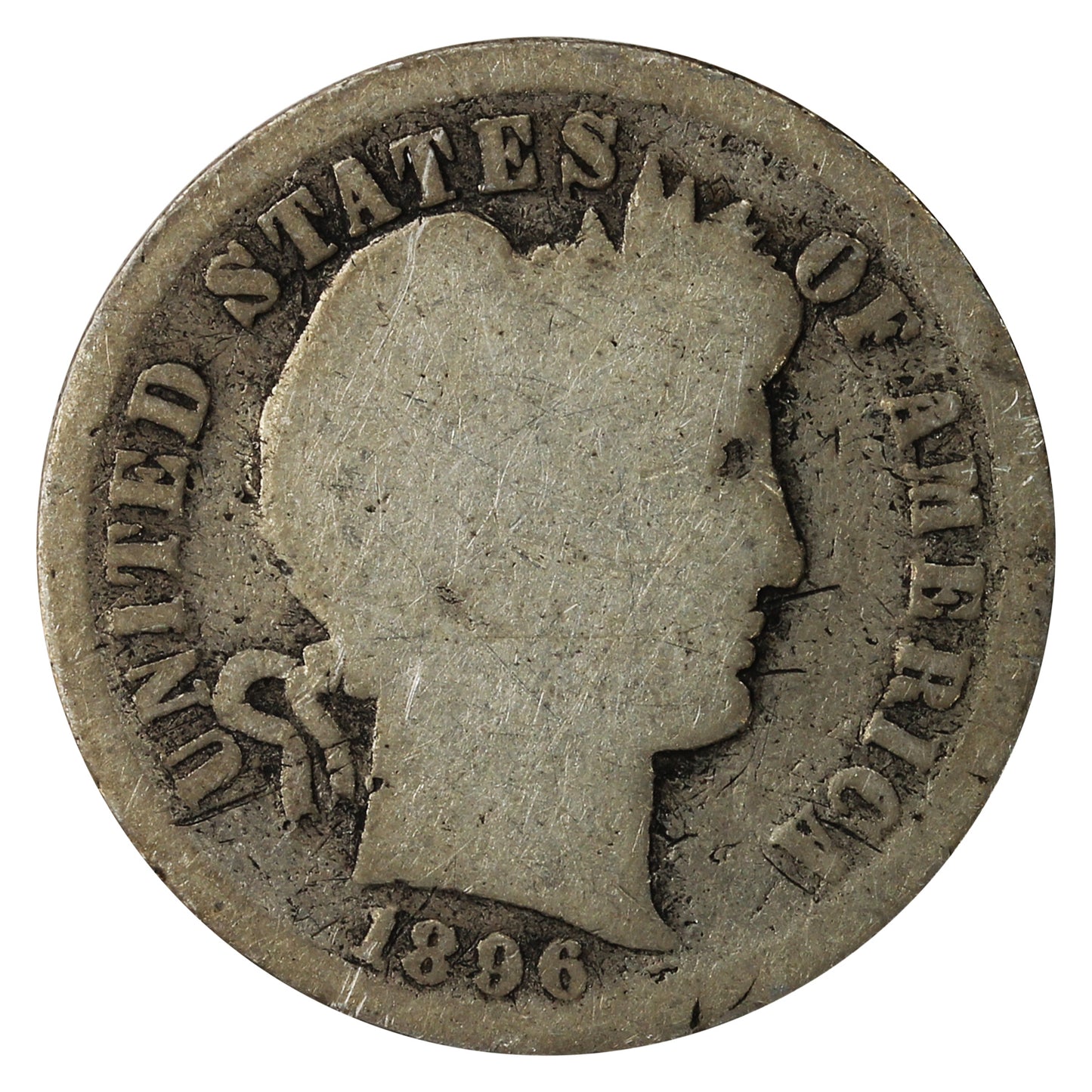 1896 USA Dime Good (G4)