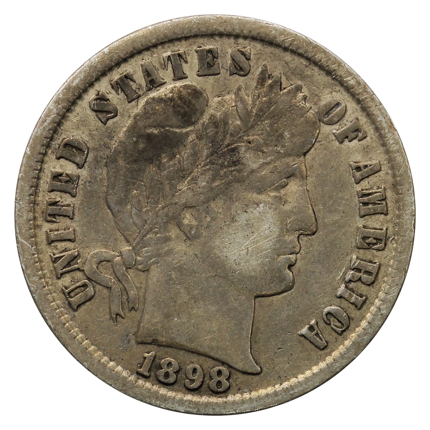 1898 USA Dime Fine (F12)