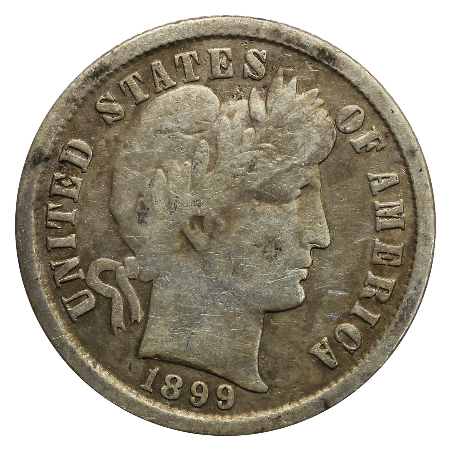 1899 USA Dime Fine (F12)
