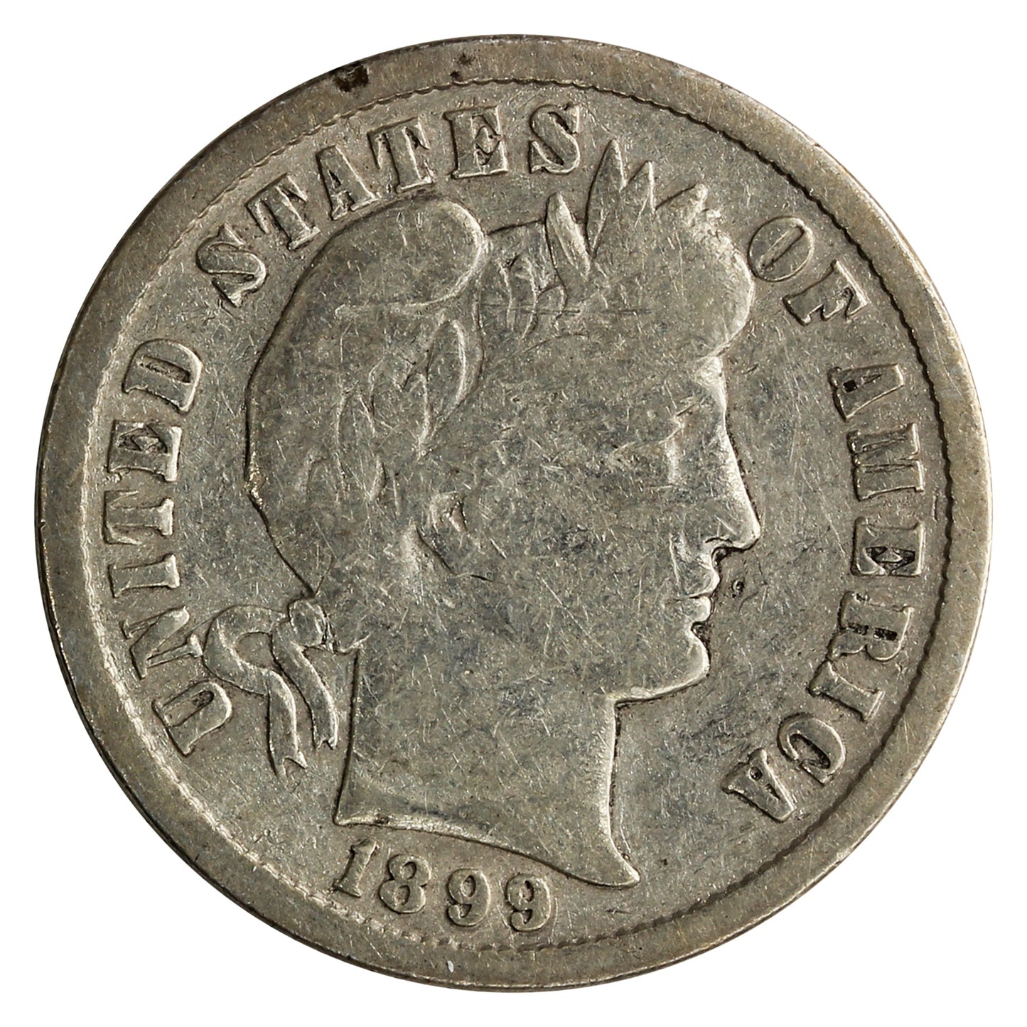 1899 USA Dime Very Good (VG8)