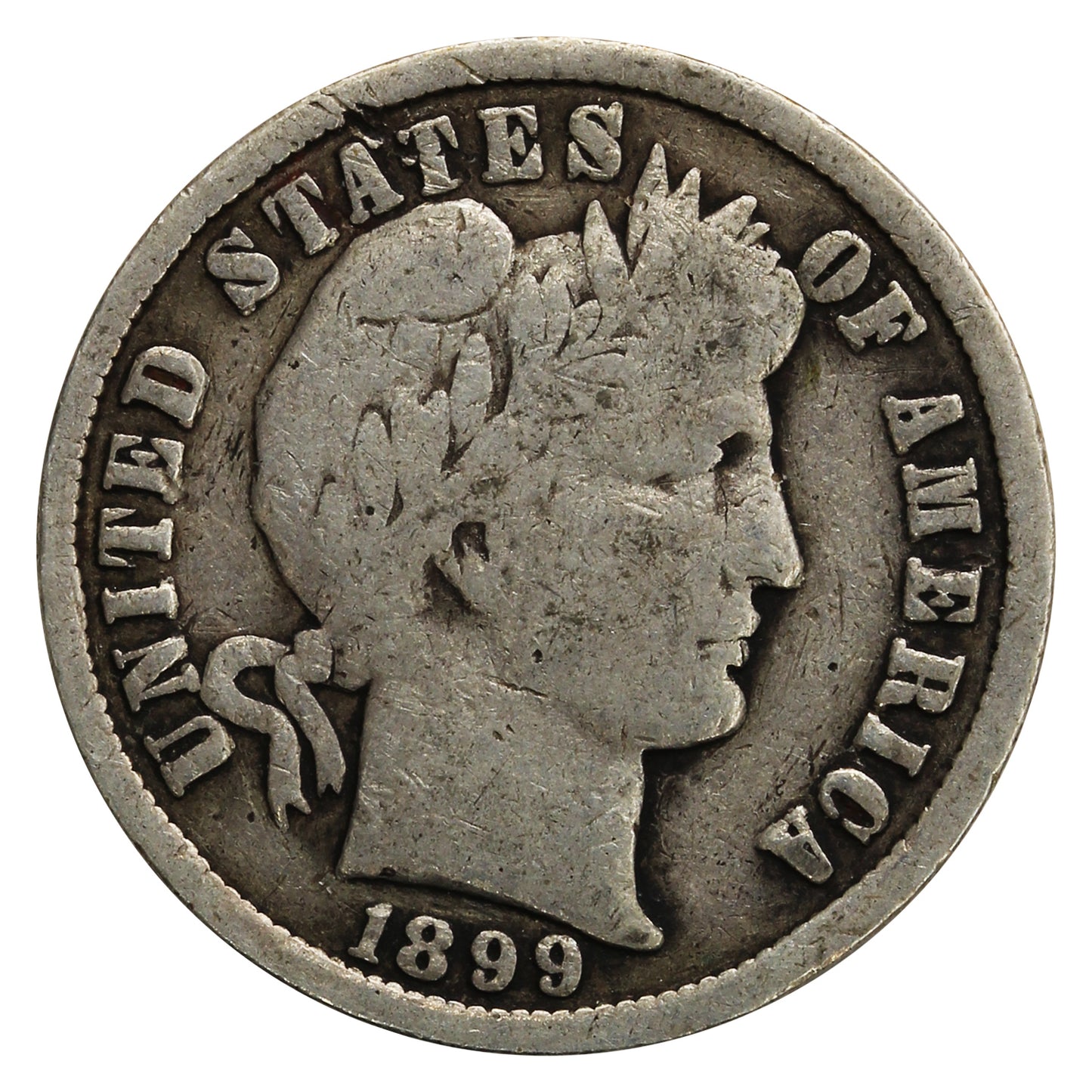 1899 S USA Dime G-VG (G6)