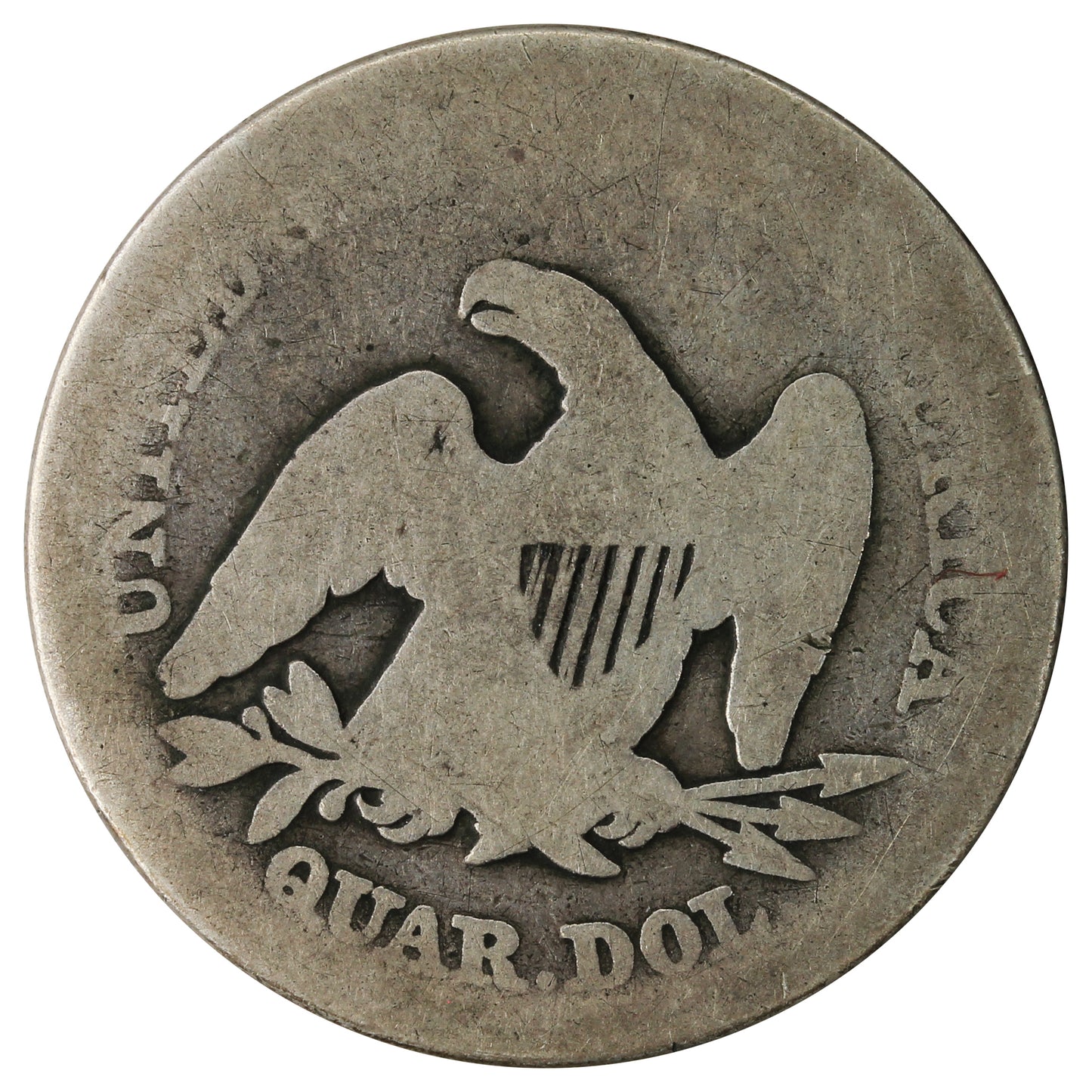 1854 Arrows No Rays USA Quarter About Good (AG3)