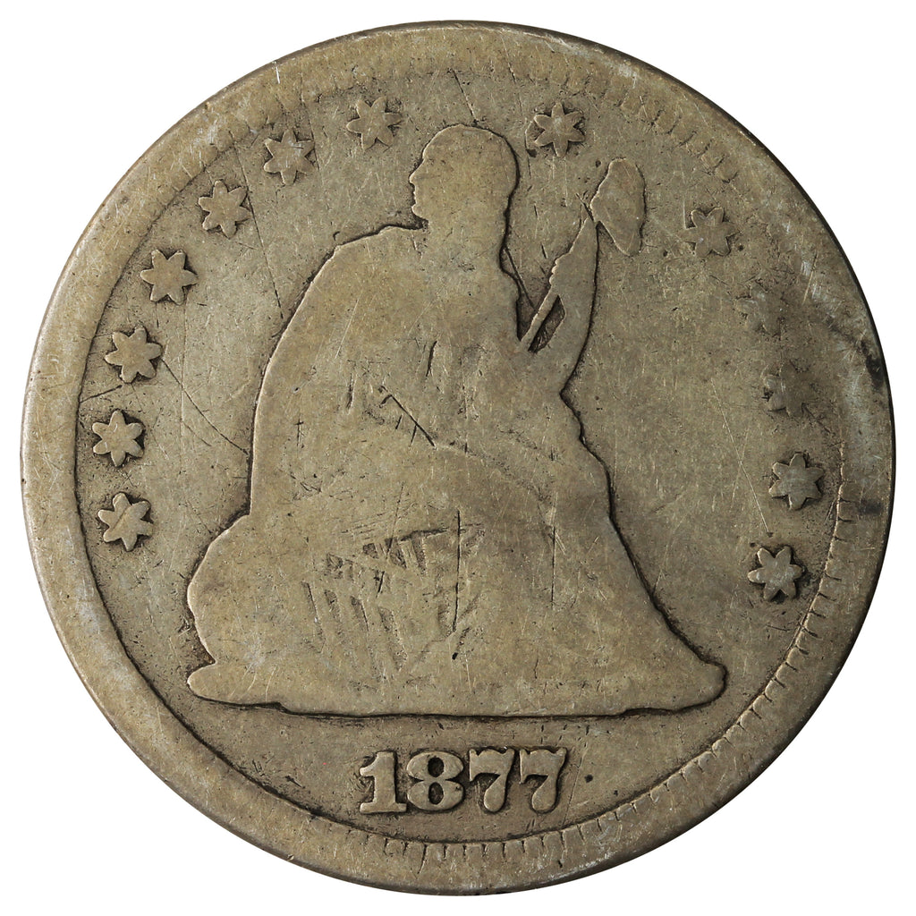 1877 USA Quarter About Good (AG3)