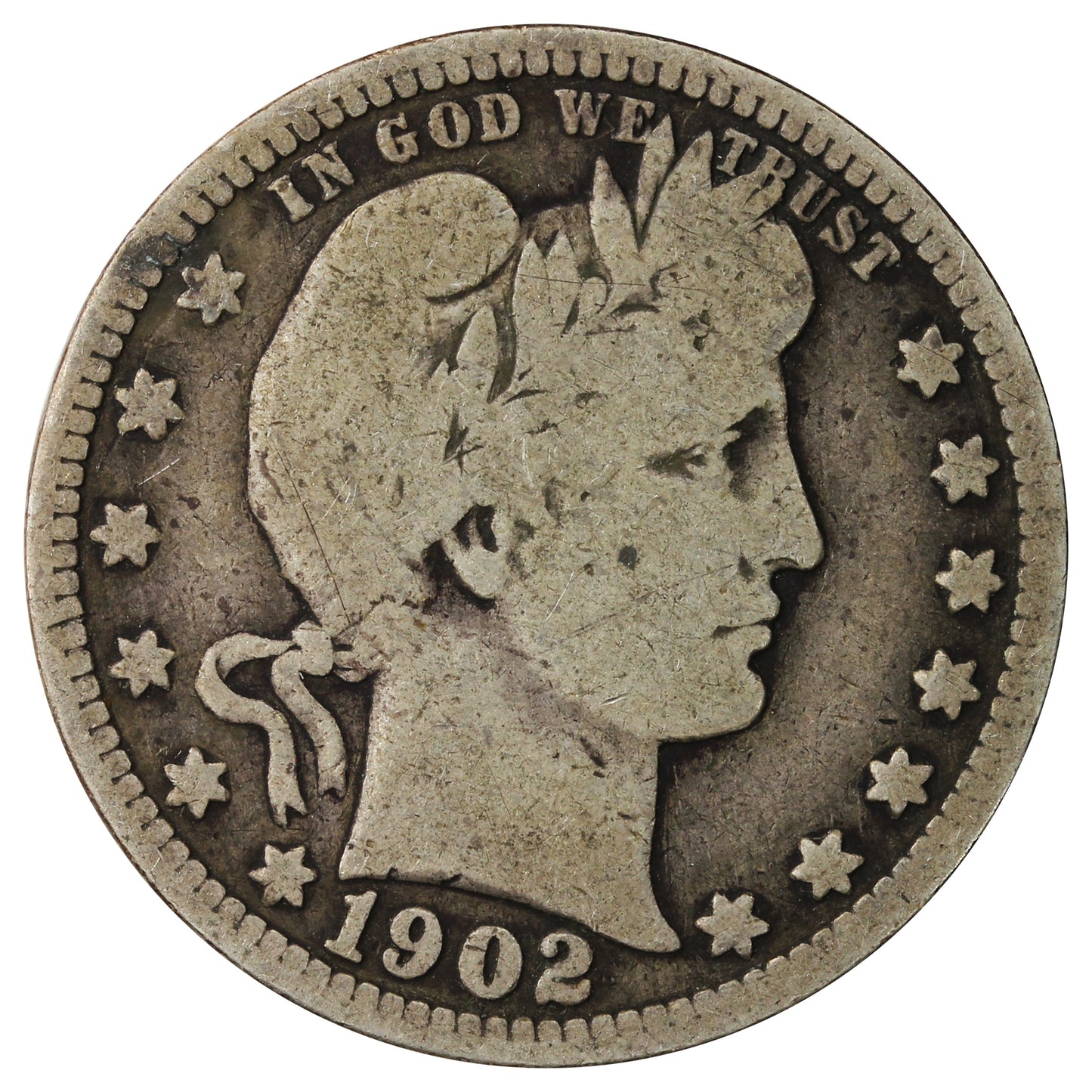 1902 S USA Quarter Good (G4)