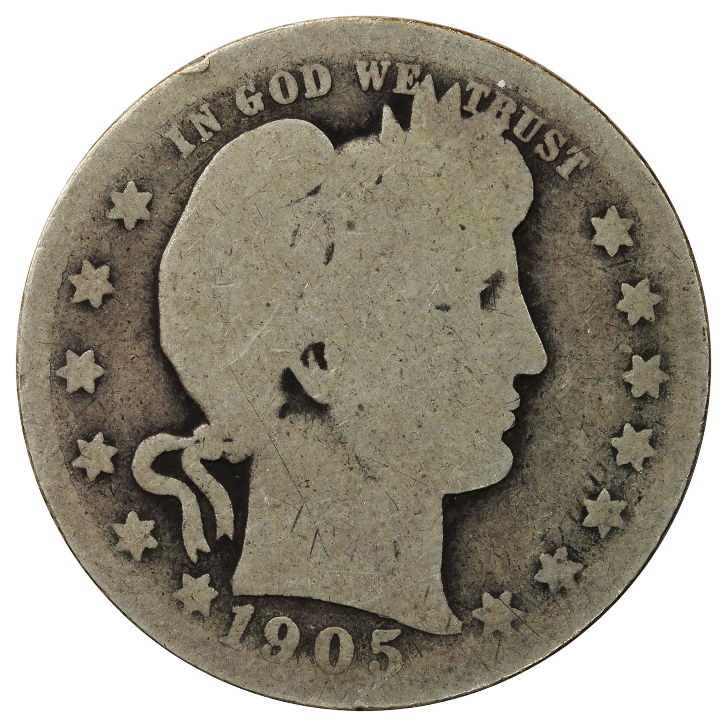 1905 O USA Quarter About Good (AG3)