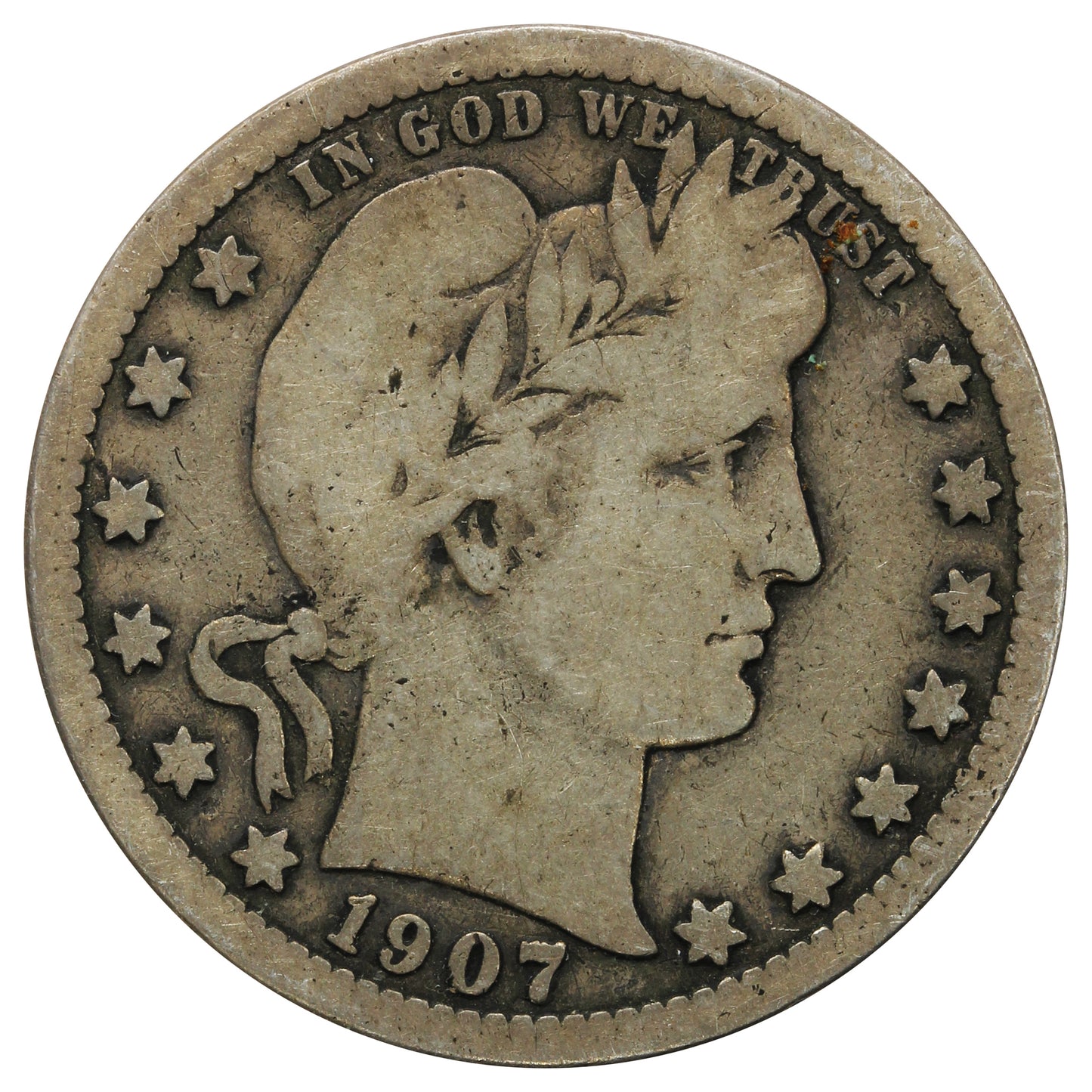 1907 S USA Quarter G-VG (G6)