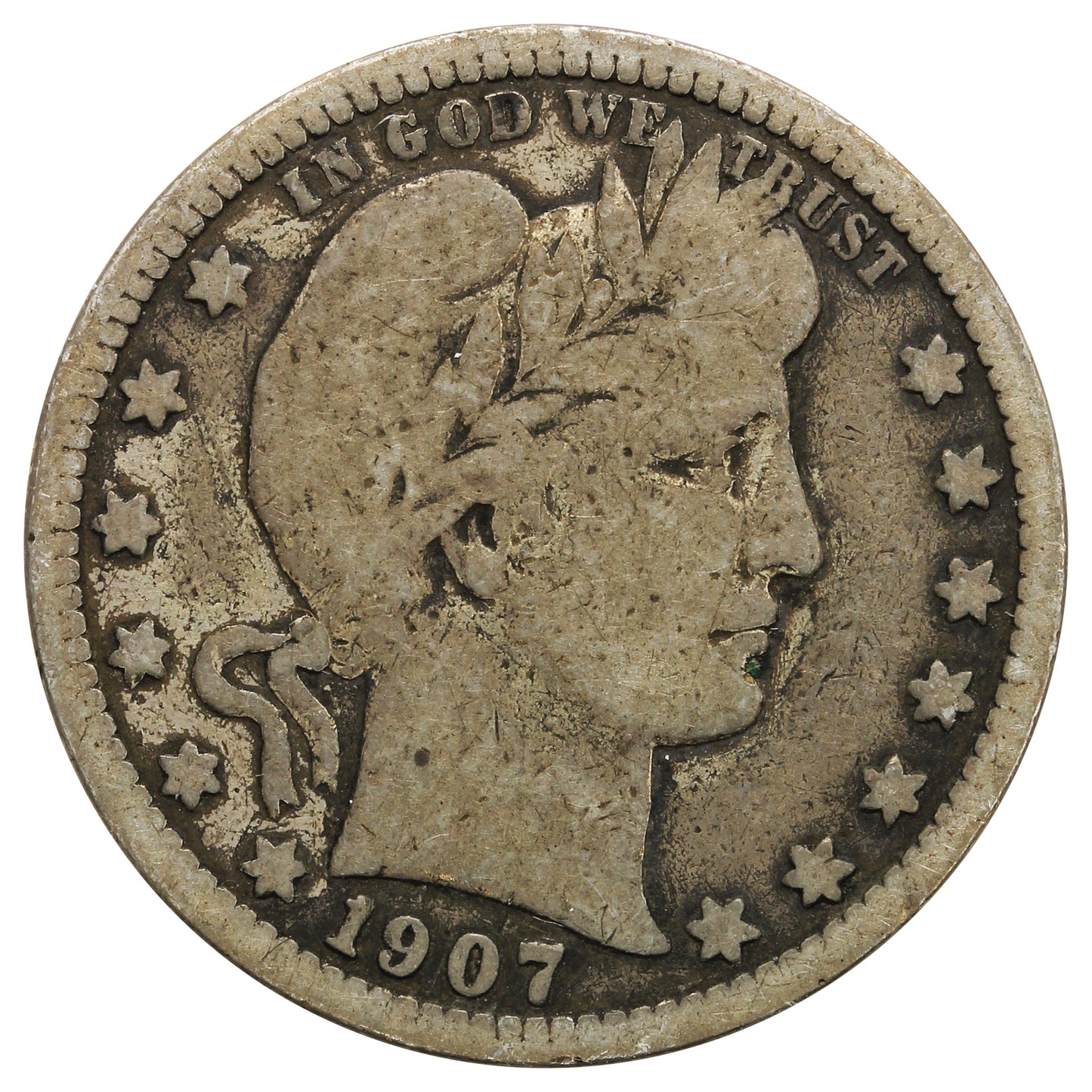 1907 S USA Quarter Good (G4)