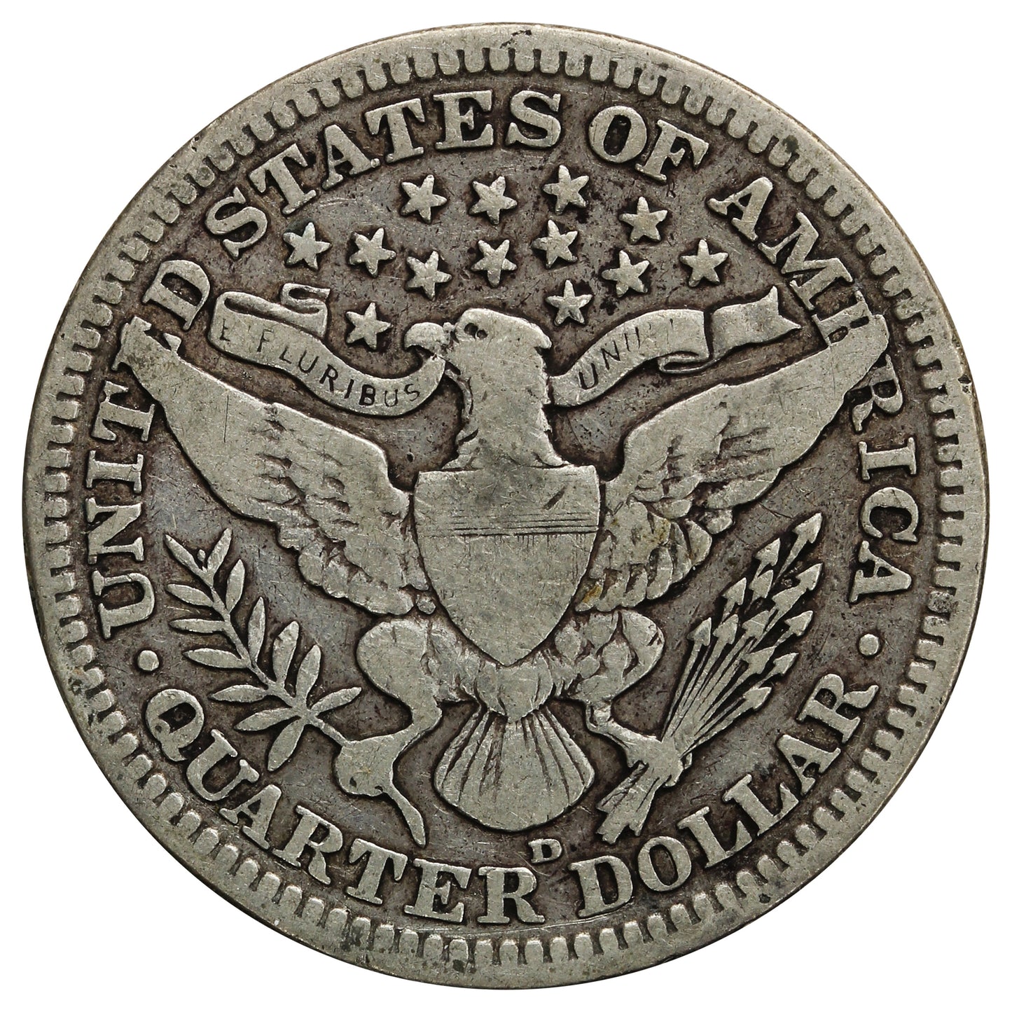1908 D USA Quarter VG-F (VG10)