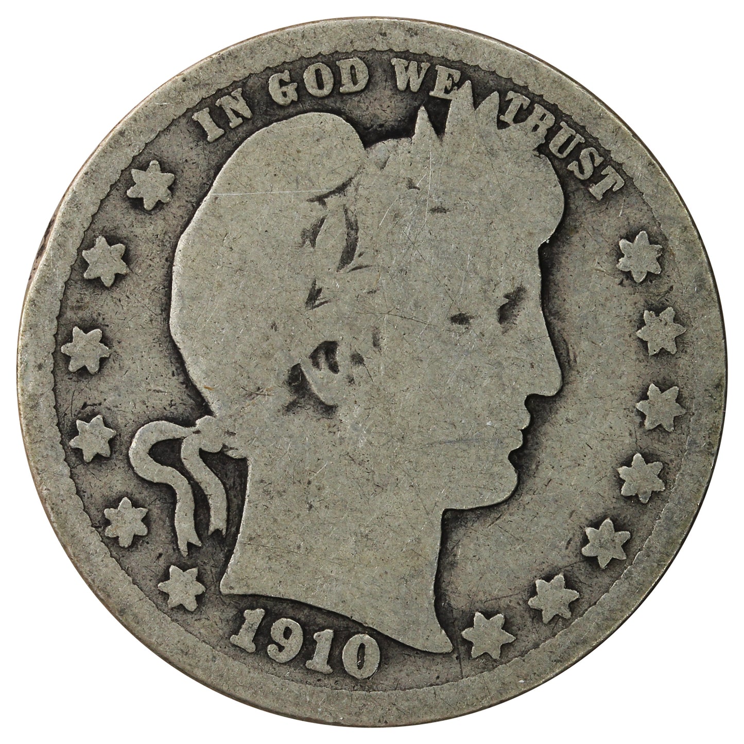 1910 USA Quarter About Good (AG3)