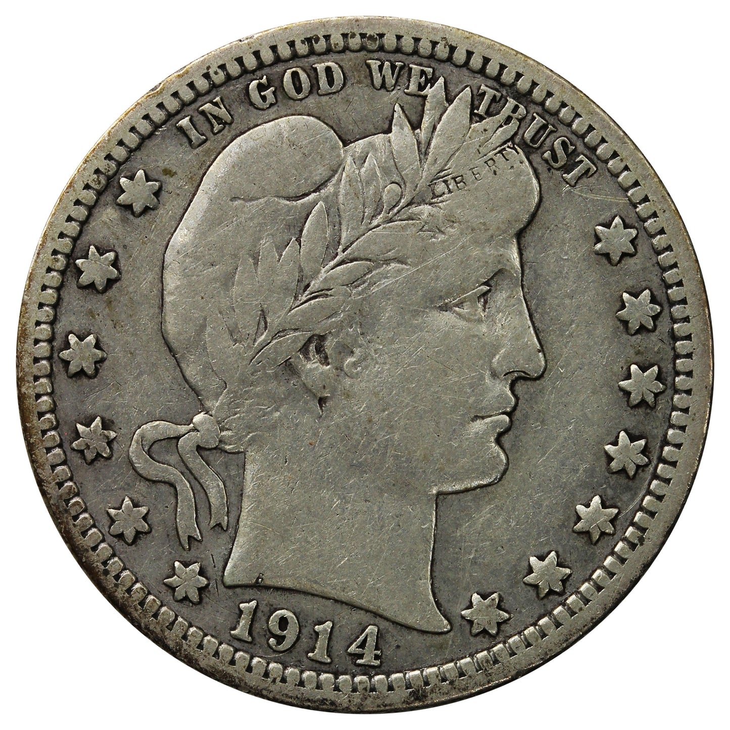 1914 USA Quarter F-VF (F15)