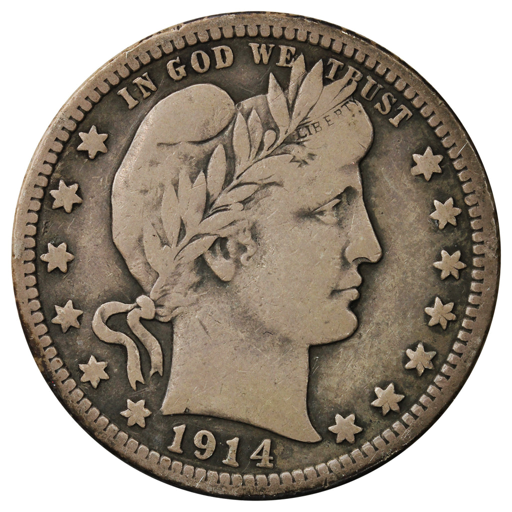 1914 D USA Quarter F-VF (F15)