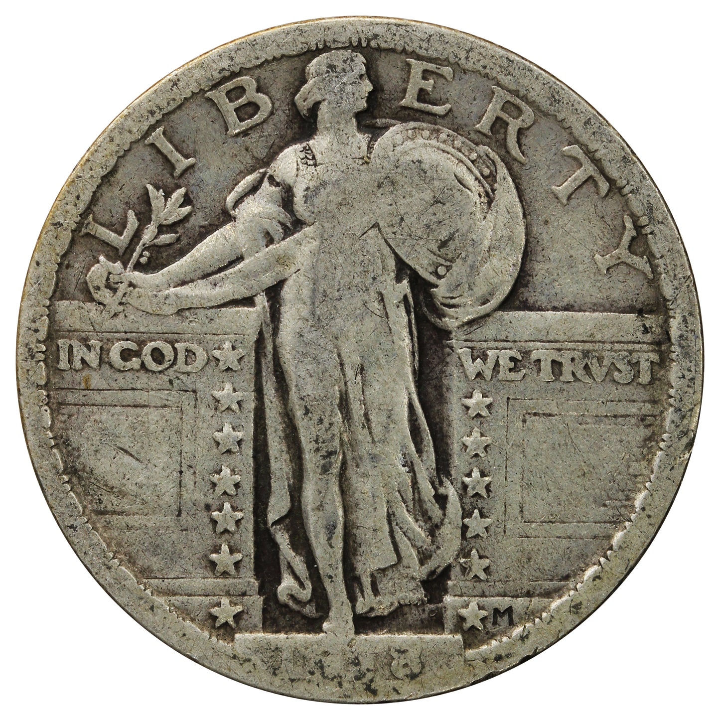 1918 USA Quarter VG-F (VG10)