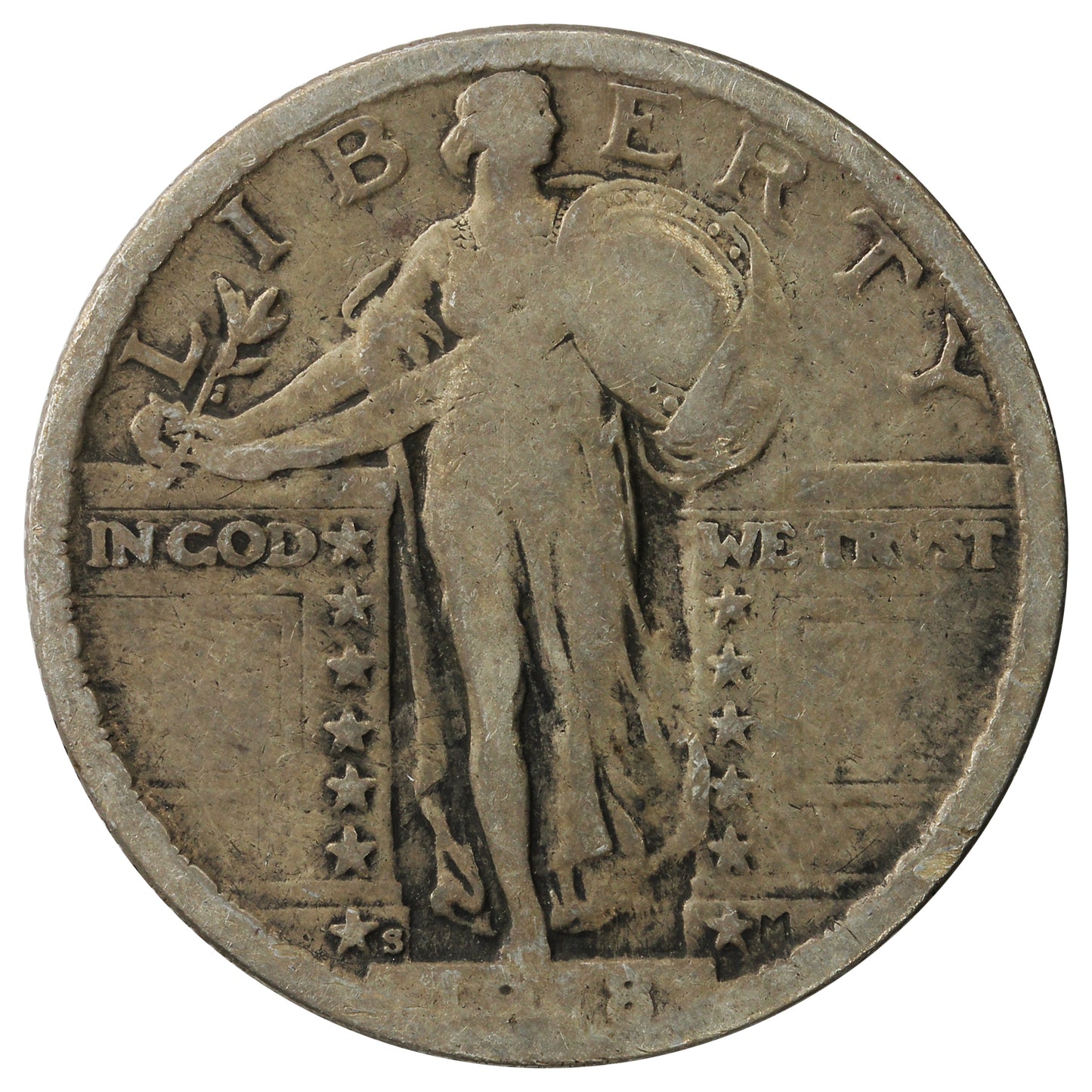 1918 S USA Quarter Very Good (VG8)